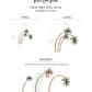Large Watercolor Palm Tree Removable Wall Decal / Beach Wall Decal / Tree Sticker / Tree Decal / Nature Decal / Tropical Palm Tree Theme