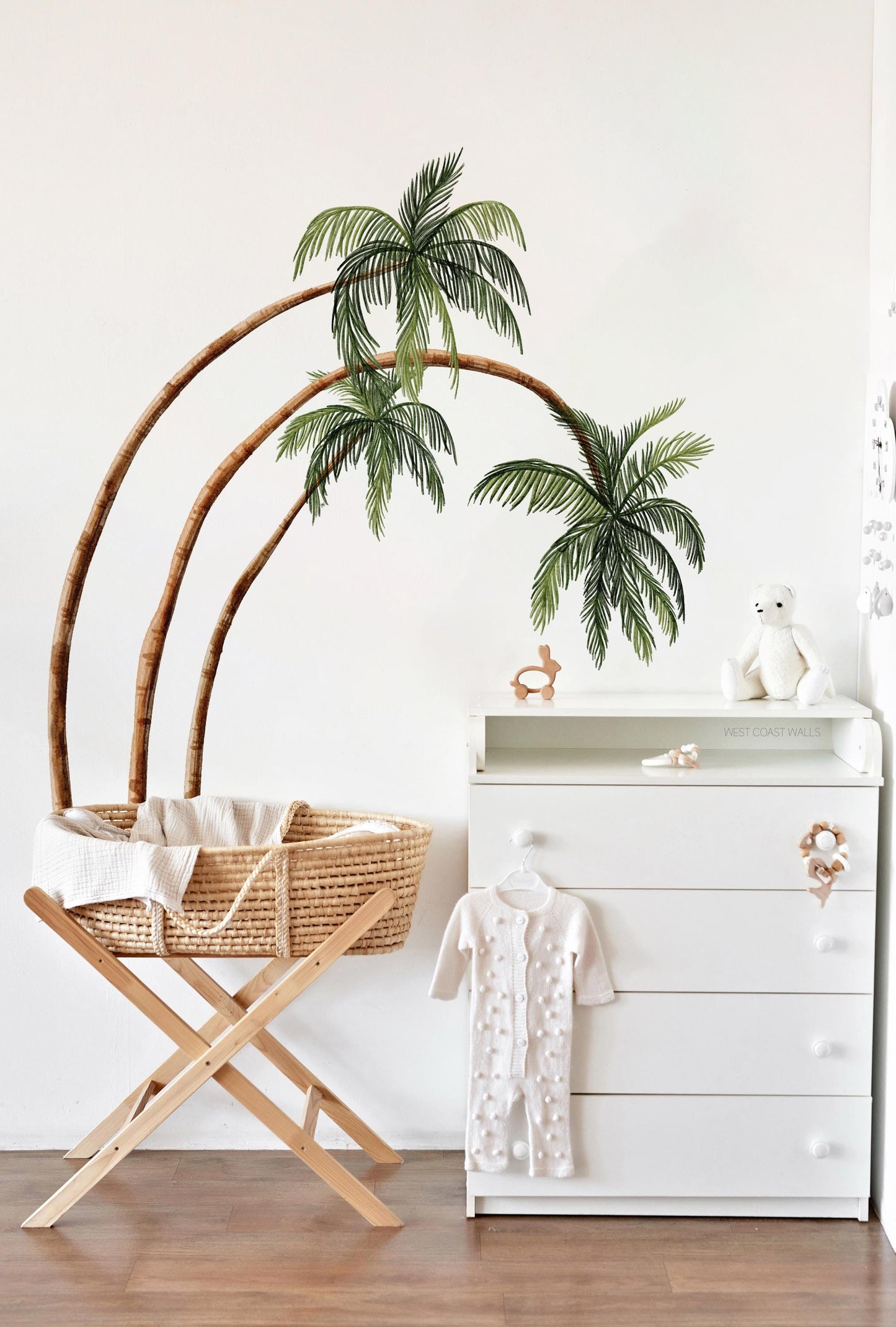Large Watercolor Palm Tree Removable Wall Decal / Beach Wall Decal / Tree Sticker / Tree Decal / Nature Decal / Tropical Palm Tree Theme