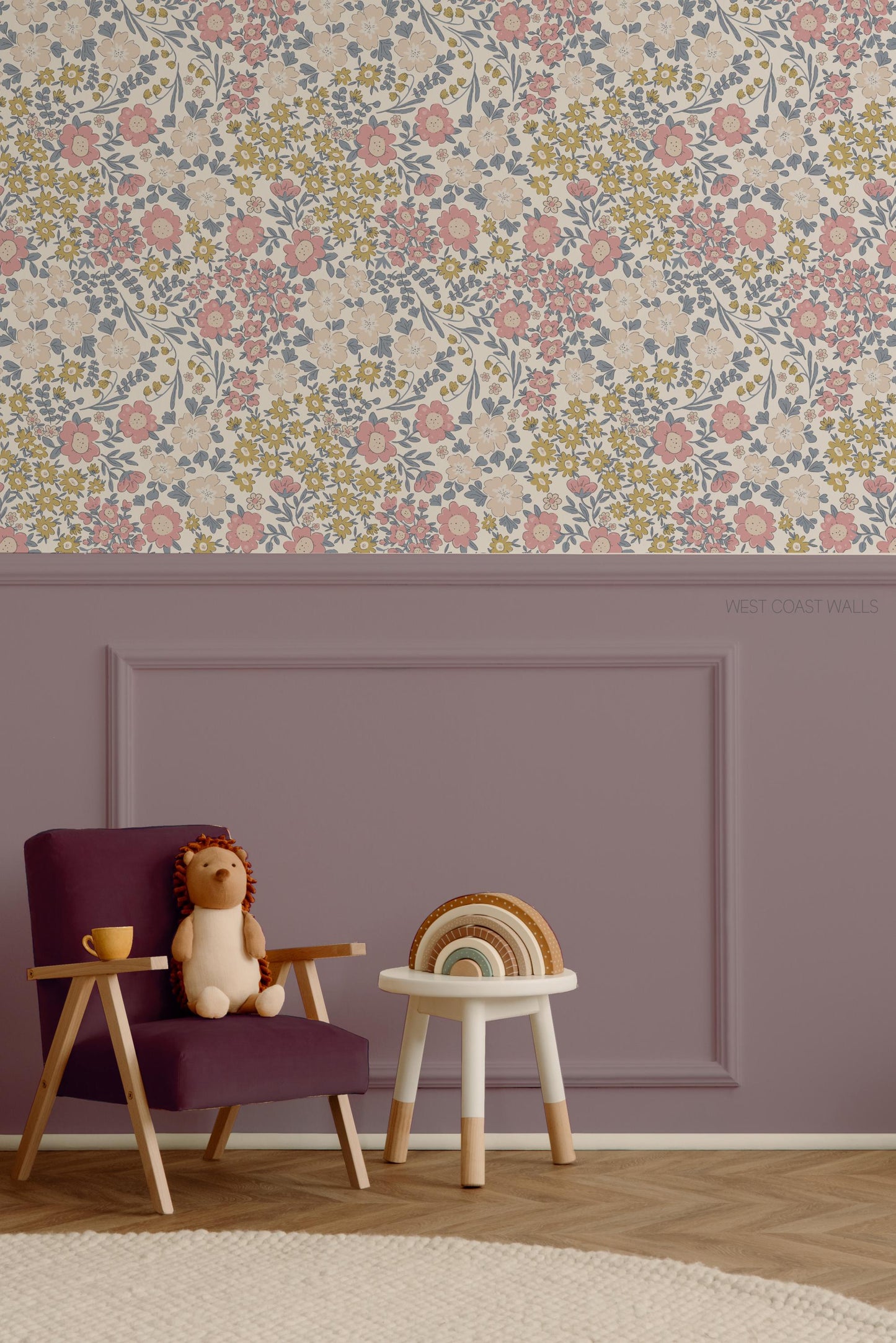 Harriet Floral Wallpaper / Hand Drawn Floral Design / Vintage Floral Feature Wall / Tiny Floral Wallpaper / Nursery Wallpaper