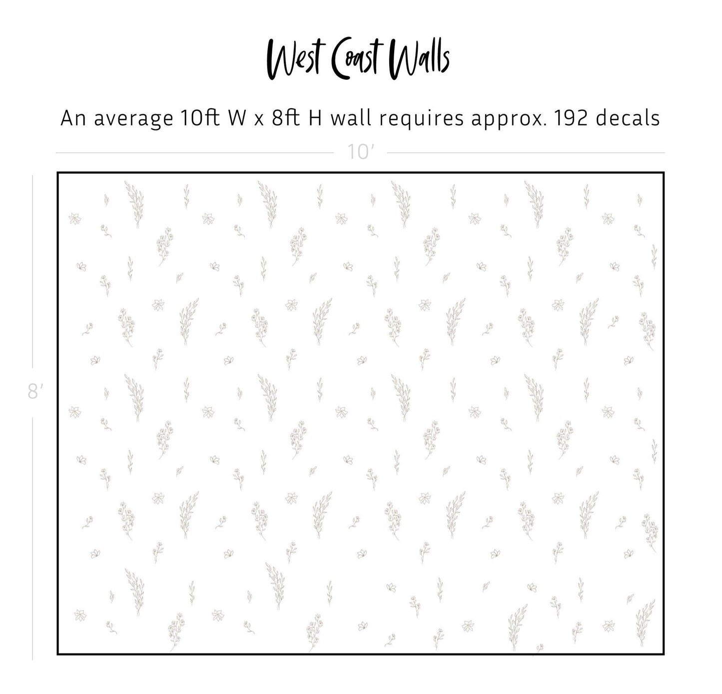 Sketched Meadow Wall Decals