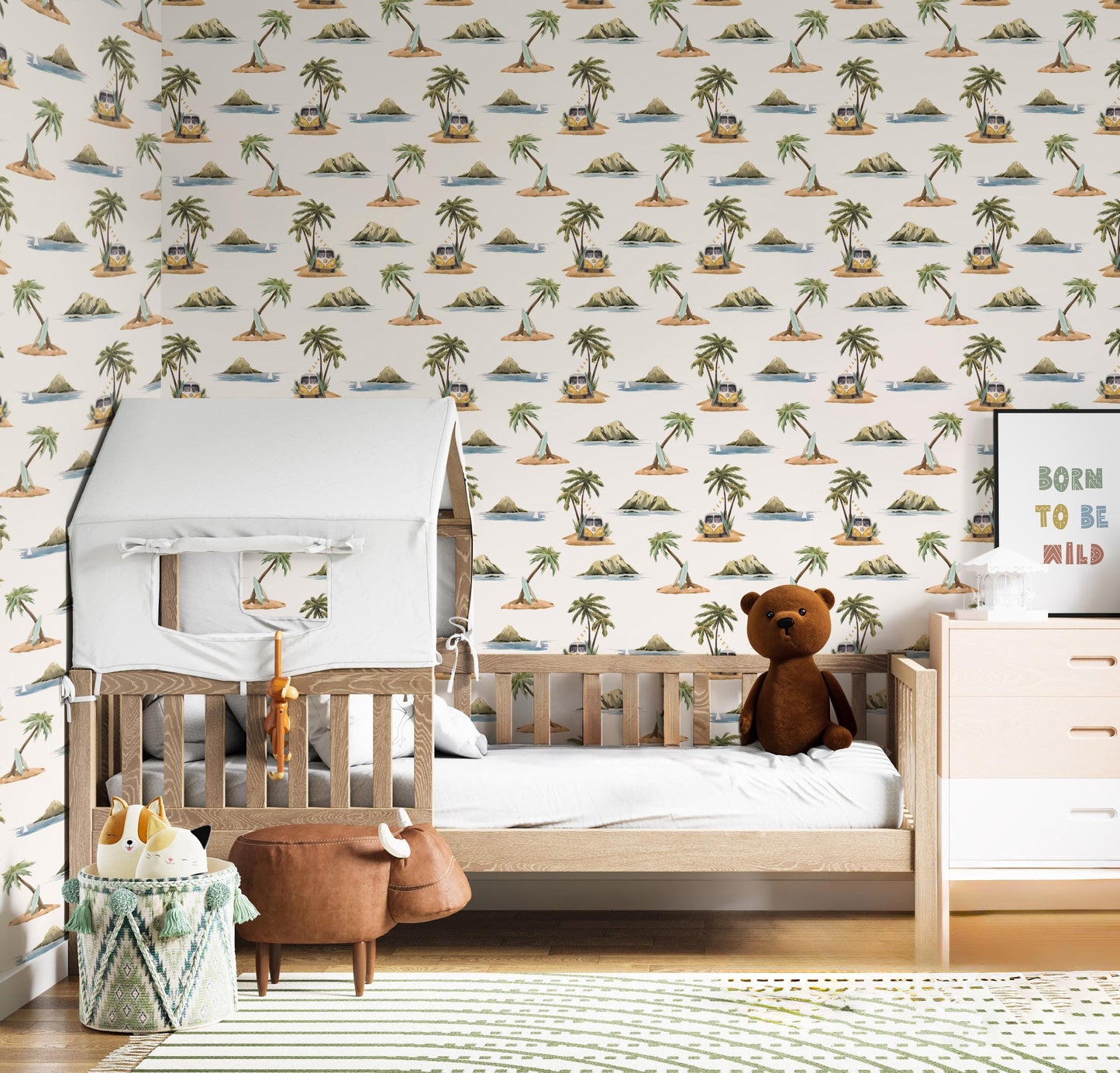 VW Surf Wallpaper / Surf Theme / Ocean Wallpaper / Wallpaper / Surf Decor / Surfer / Boys Room