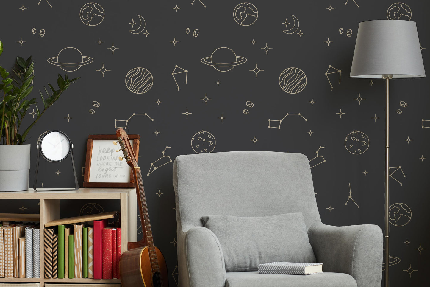 Minimalist Space Decals / Galaxy Decals / Nursery Decor / Boys Room / Planet Stickers