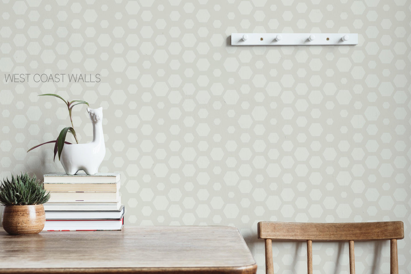 Honeycomb Hexagon Wallpaper / Alternate Colors Available / Abstract Wallpaper / Removable Wallpaper / Feature Wall