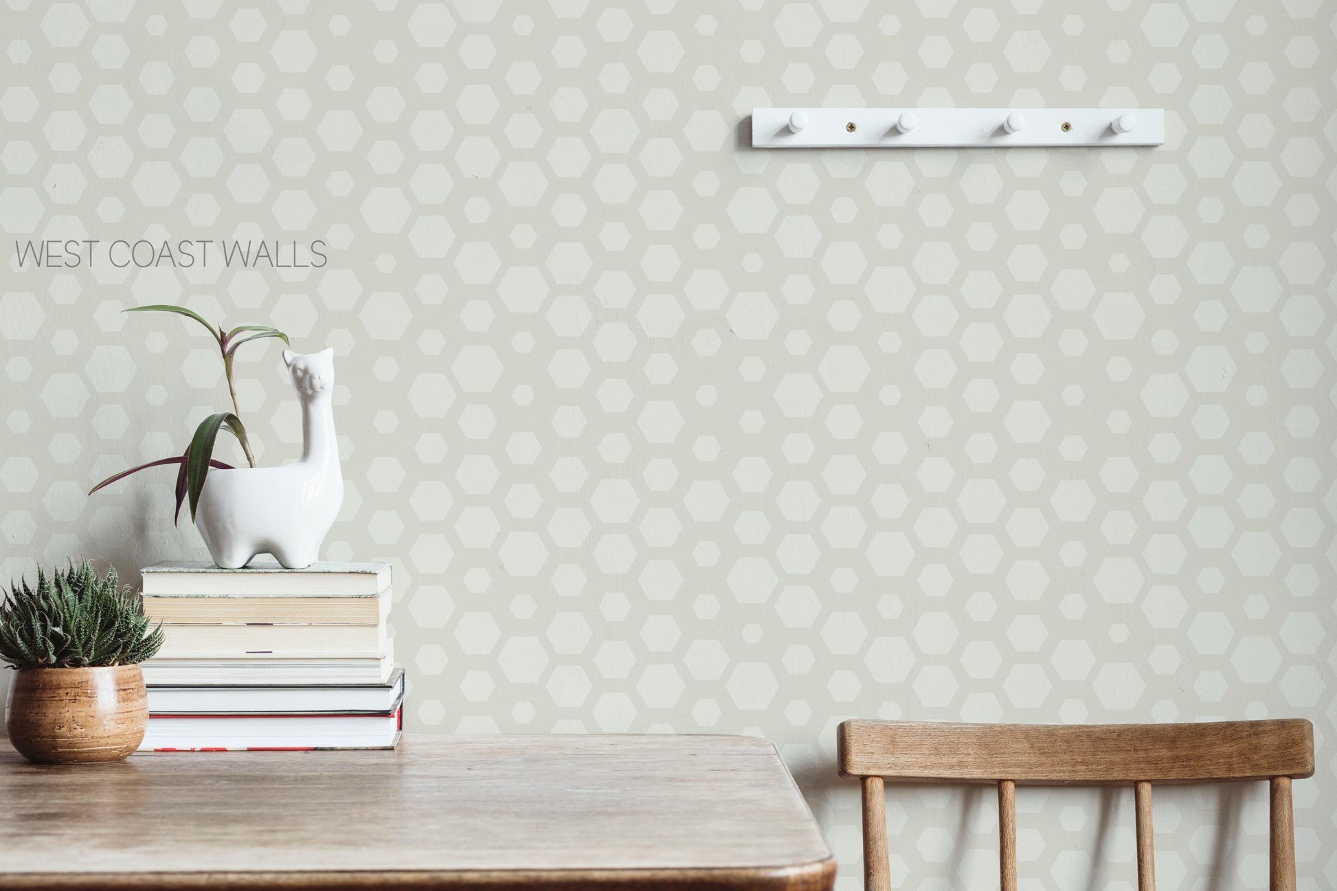 Honeycomb Hexagon Wallpaper / Alternate Colors Available / Abstract Wallpaper / Removable Wallpaper / Feature Wall