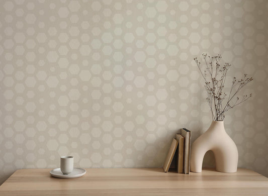Honeycomb Hexagon Wallpaper / Alternate Colors Available / Abstract Wallpaper / Removable Wallpaper / Feature Wall