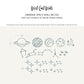 Minimalist Space Decals / Galaxy Decals / Nursery Decor / Boys Room / Planet Stickers