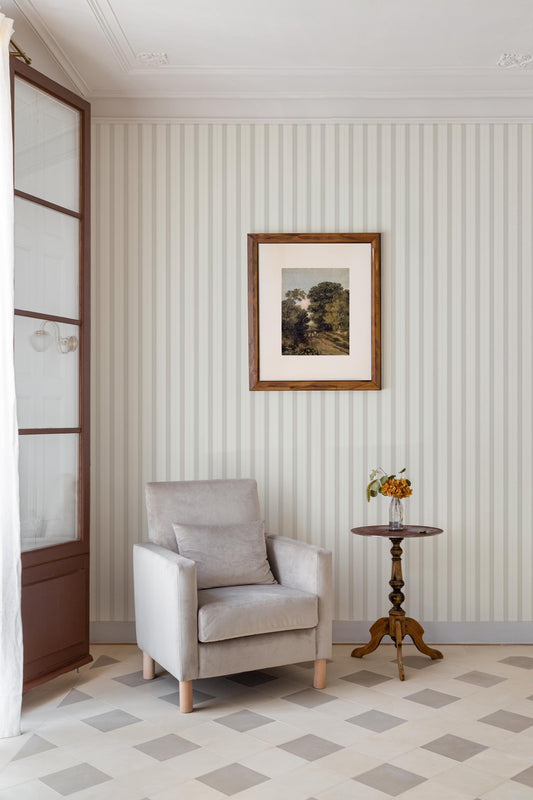 Calming Vintage Stripe Wallpaper / Custom Color Wallpaper / Striped Wallpaper / Pinstripe Wallpaper / Vintage Pinstripes