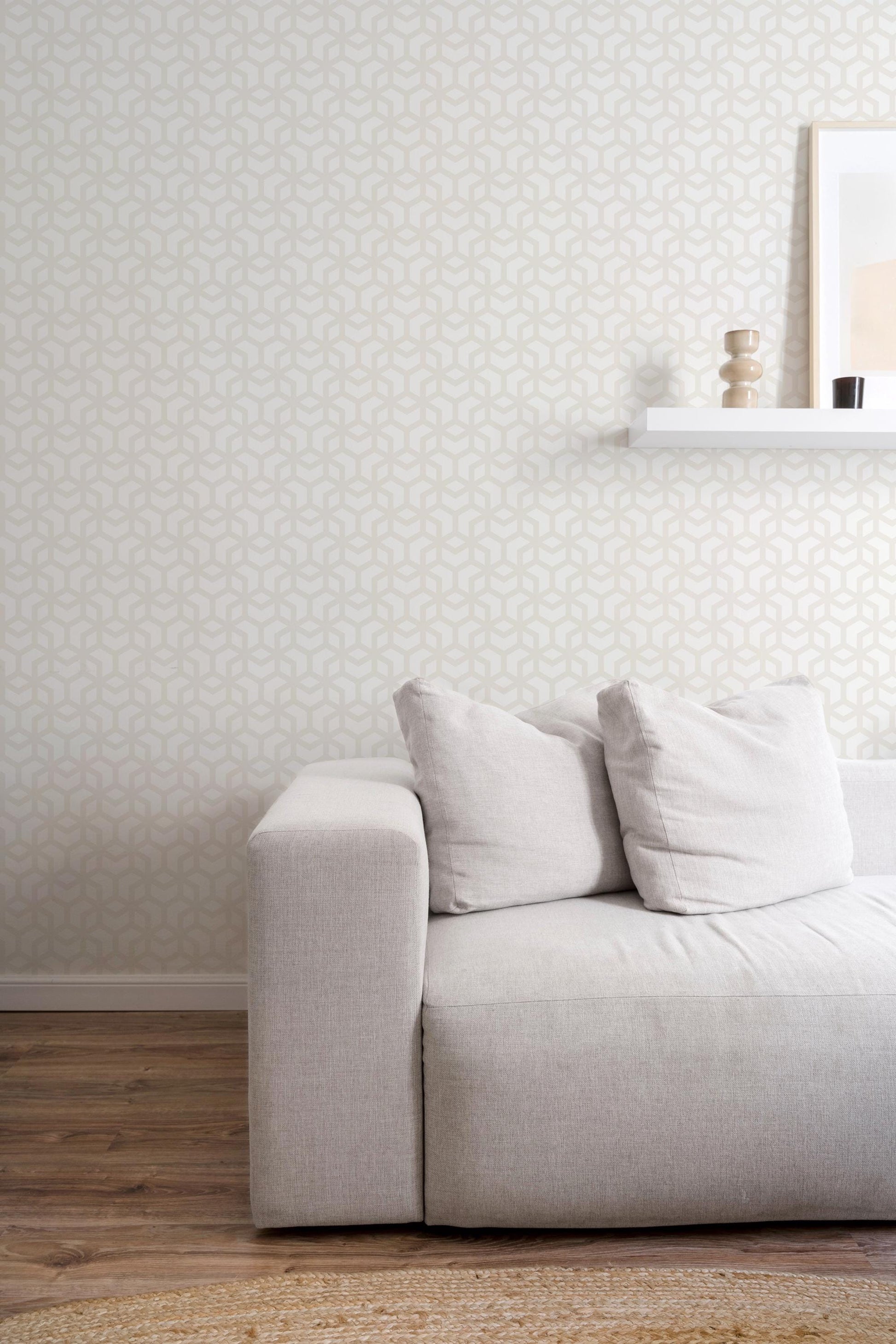 Hexagon Link Wallpaper / Abstract Wallpaper / Geometric Wallpaper / Removable Wallpaper / Peel and Stick Wallpaper