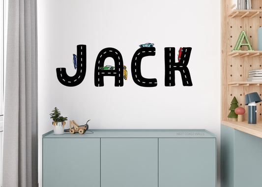 Custom Floral Name Wall Decal