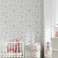 Annie Whimsical Floral Wallpaper / Whimsical Wallpaper / Butterfly Wallpaper / Pastel Wallpaper / Nursery Decor / Nursery Wall