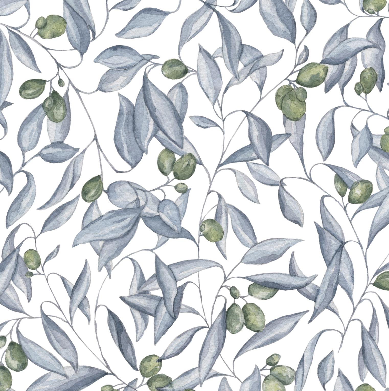 Olive Vines x Michelle Austin / Hand Painted Wallpaper / Feature Wall / Custom Wallpaper