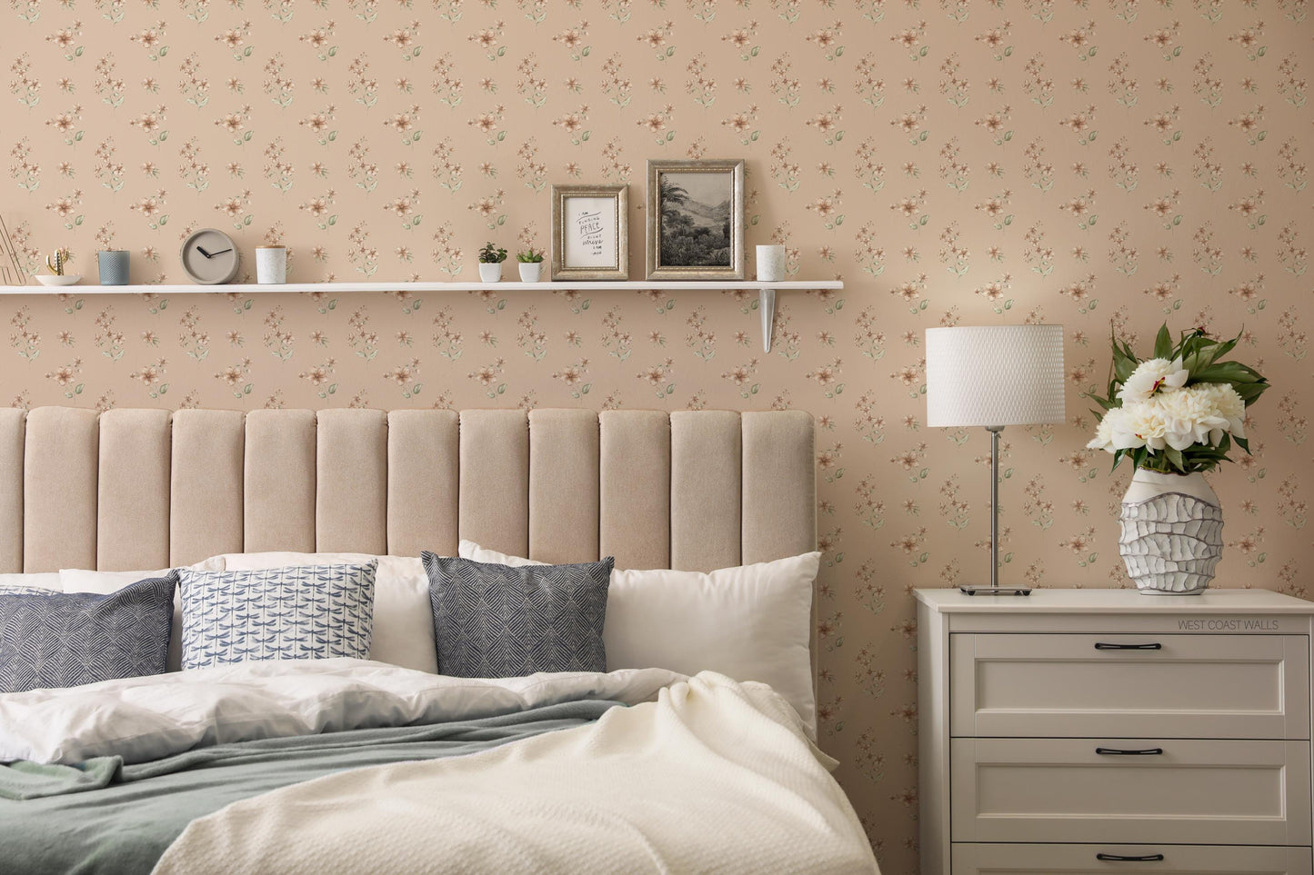 Vintage Flowers x Michelle Austin / Hand Painted Wallpaper / Feature Wall / Custom Wallpaper