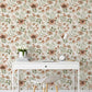 Warm Rustic Floral x Michelle Austin / Hand Painted Wallpaper / Feature Wall / Custom Wallpaper