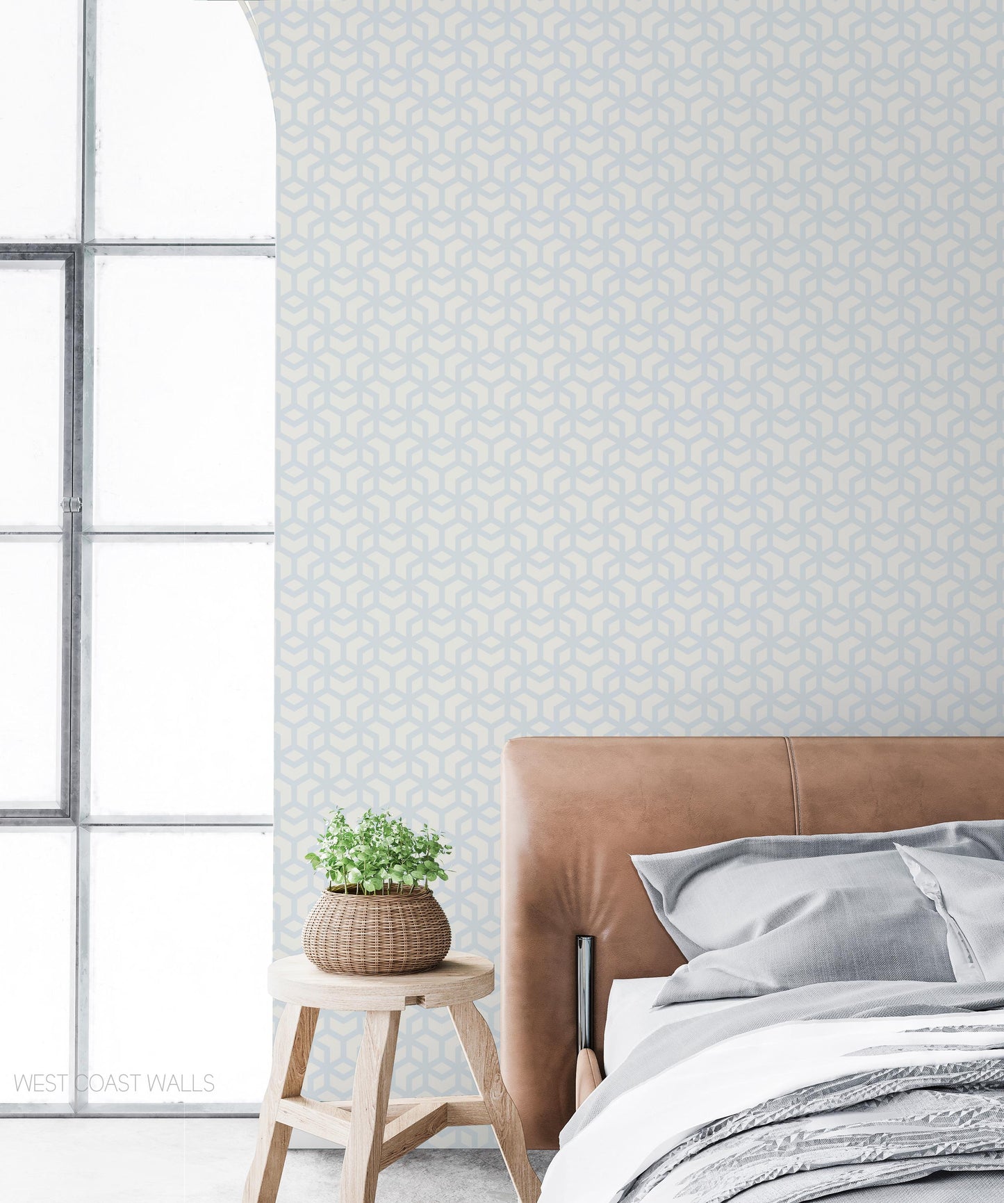 Hexagon Link Wallpaper / Abstract Wallpaper / Geometric Wallpaper / Removable Wallpaper / Peel and Stick Wallpaper