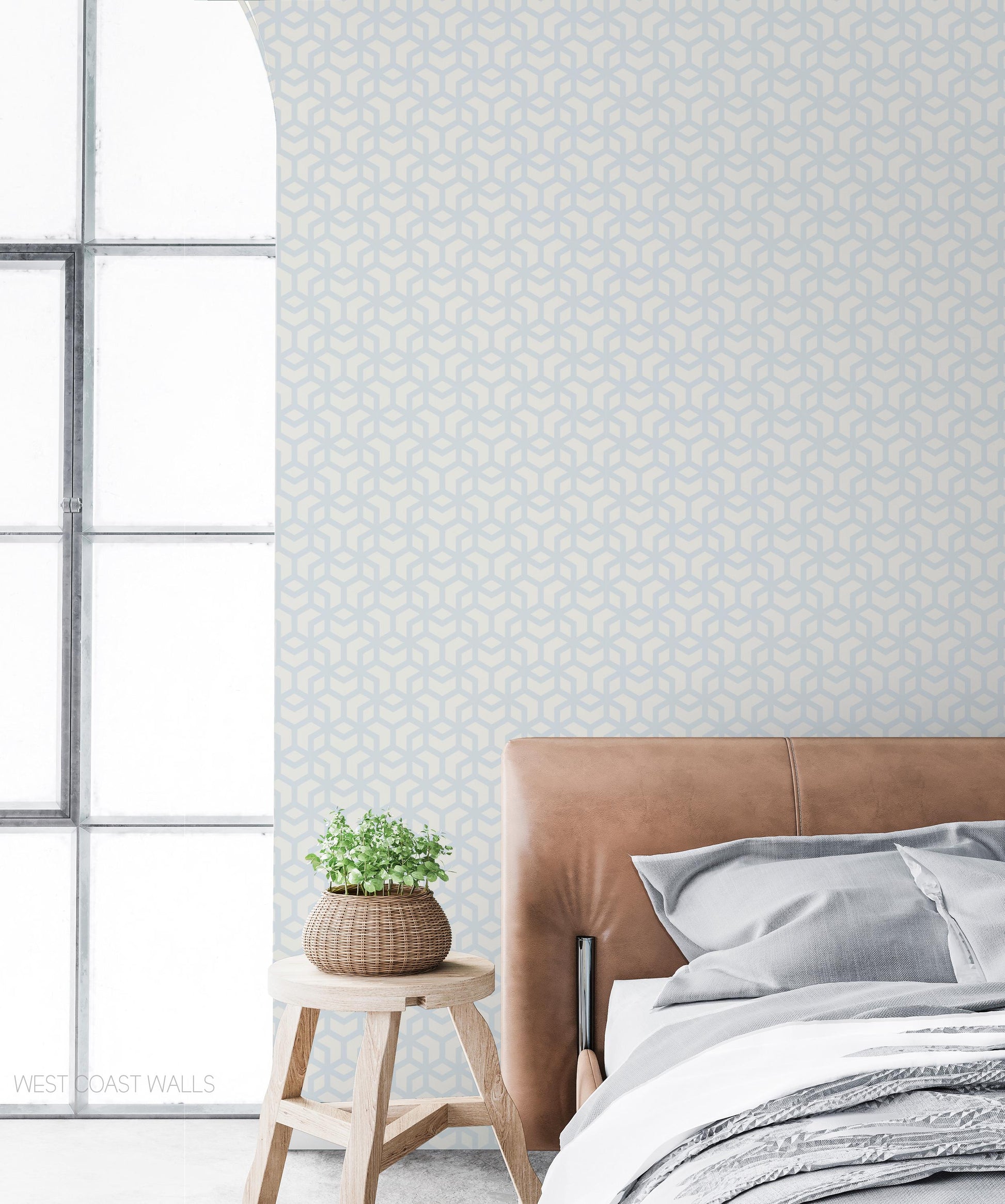 Hexagon Link Wallpaper / Abstract Wallpaper / Geometric Wallpaper / Removable Wallpaper / Peel and Stick Wallpaper