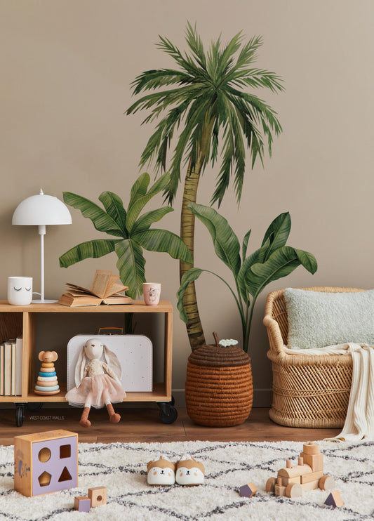 Large Jungle Plants Removable Wall Decals / Tropical Wall Decal / Tree Sticker / Tree Decal / Tropical Decal / Jungle Theme