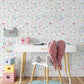 Annie Whimsical Floral Wallpaper / Whimsical Wallpaper / Butterfly Wallpaper / Pastel Wallpaper / Nursery Decor / Nursery Wall