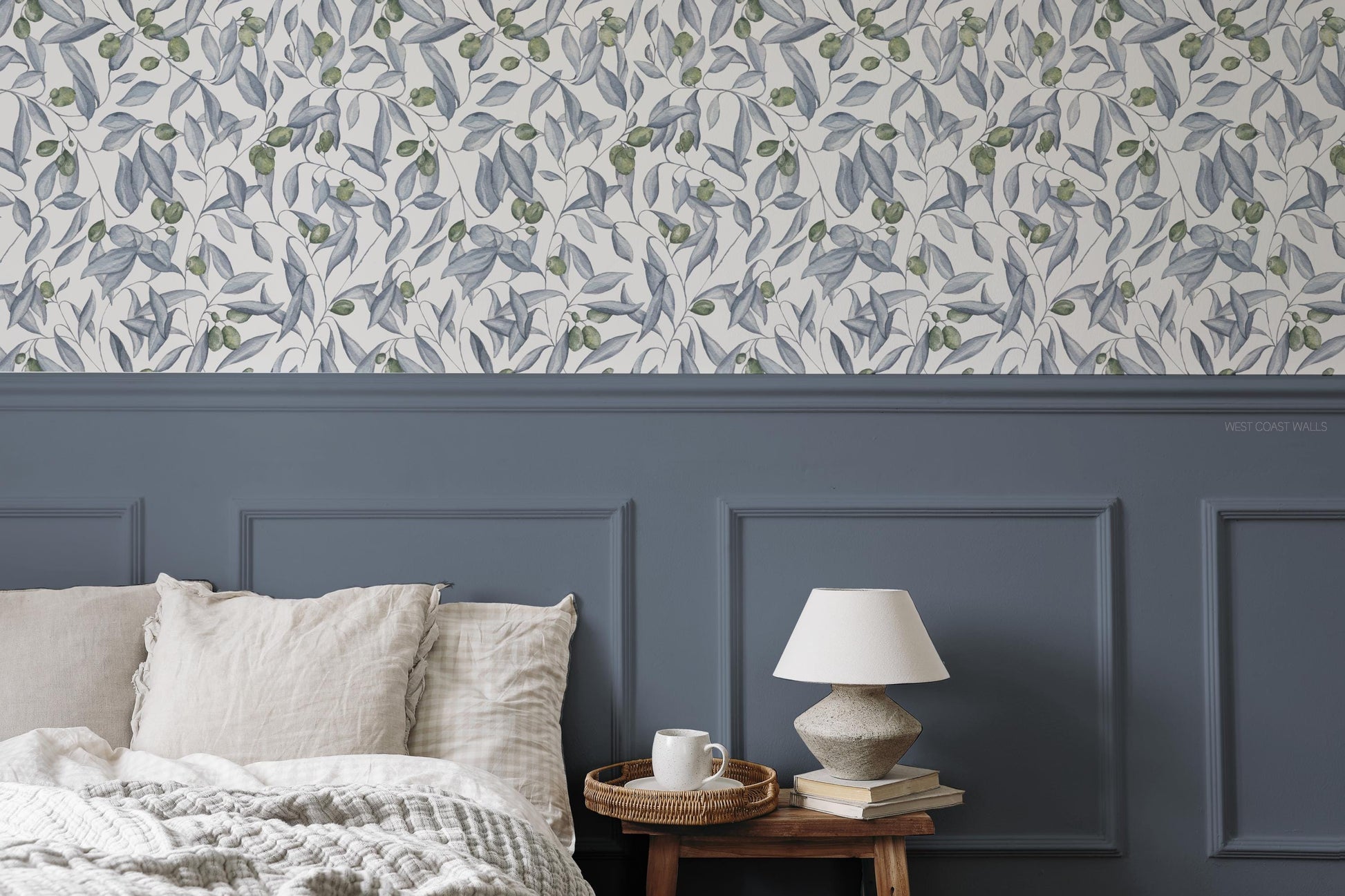 Olive Vines x Michelle Austin / Hand Painted Wallpaper / Feature Wall / Custom Wallpaper