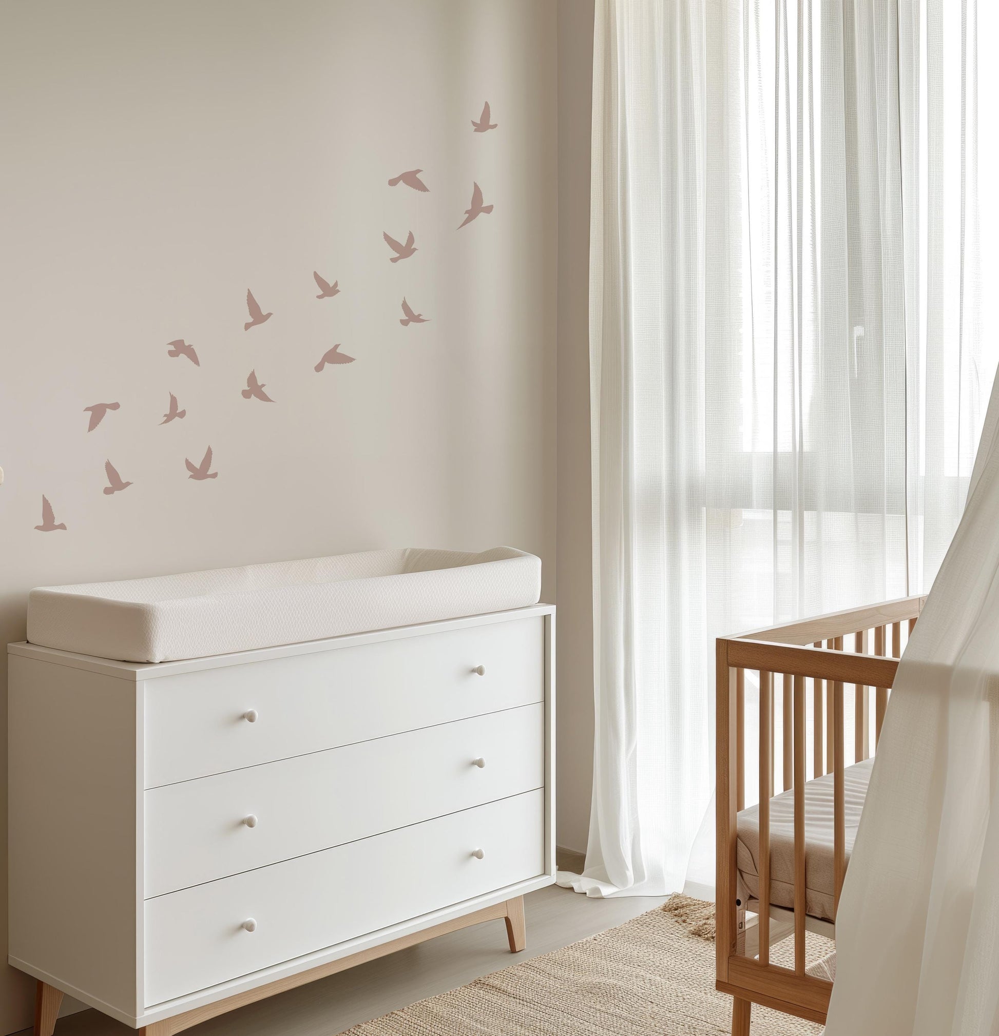 Bird Silhouette Removable Wall Decals / Removable Decals / Custom Colored Birds / Kids Decals / Animal Decals