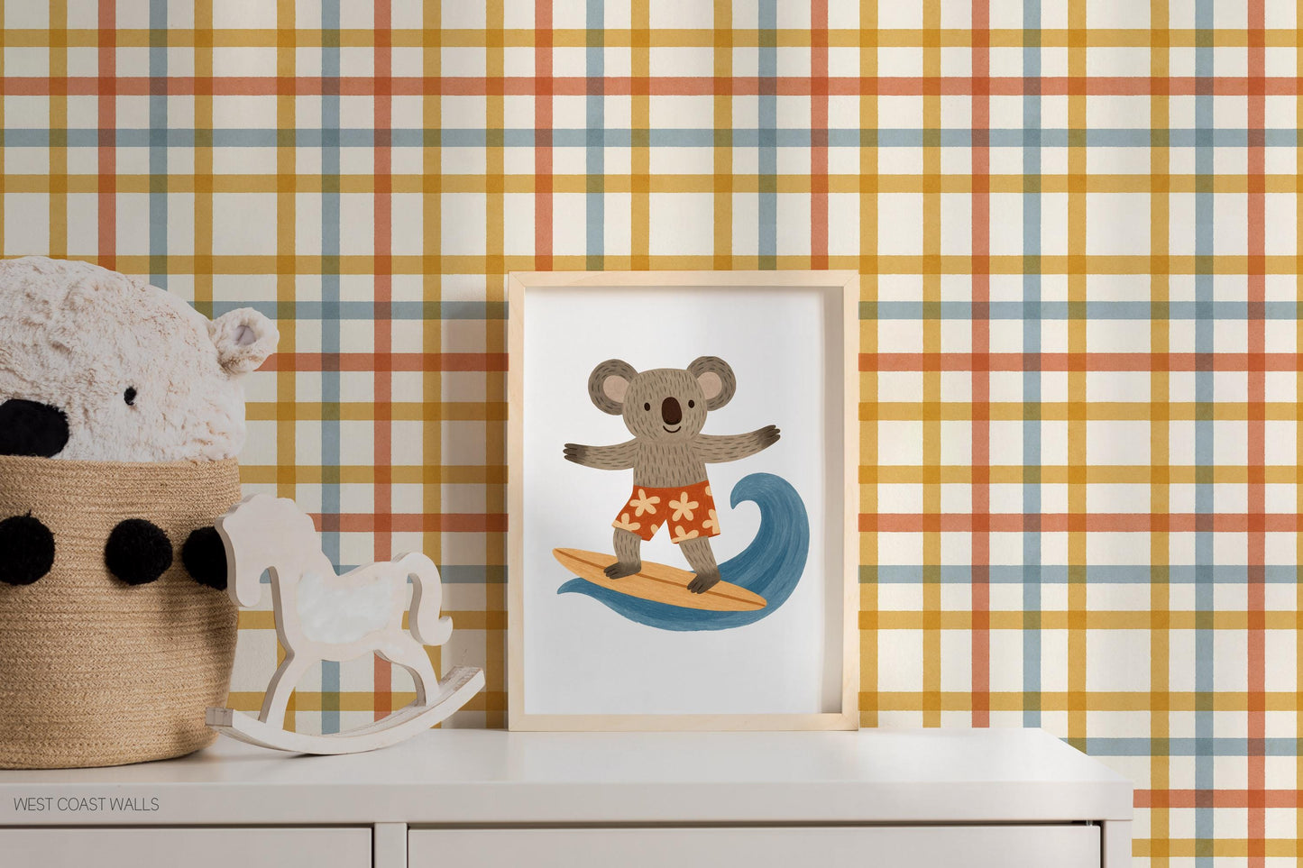 Colourful Gingham Wallpaper / Plaid Wallpaper / Checkered Wallpaper / Classic Wallpaper