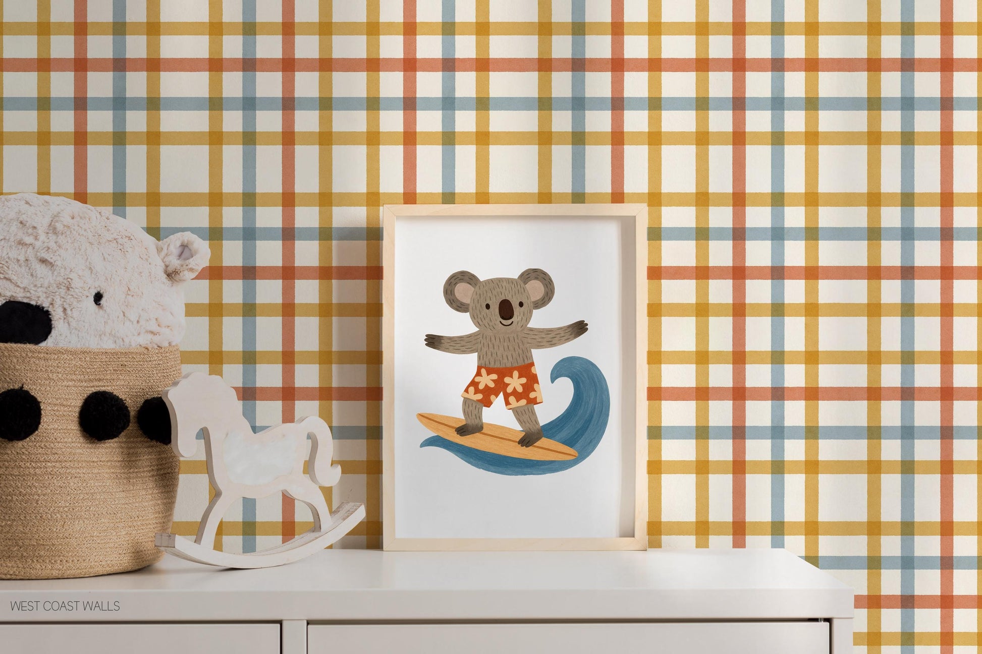Colourful Gingham Wallpaper / Plaid Wallpaper / Checkered Wallpaper / Classic Wallpaper