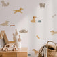 Dog Removable Wall Decals / Watercolour Animal Decals / Puppy Stickers /Watercolor Puppy Artwork / Neutral Nursery / Kids Room Wall Stickers