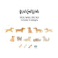 Dog Removable Wall Decals / Watercolour Animal Decals / Puppy Stickers /Watercolor Puppy Artwork / Neutral Nursery / Kids Room Wall Stickers