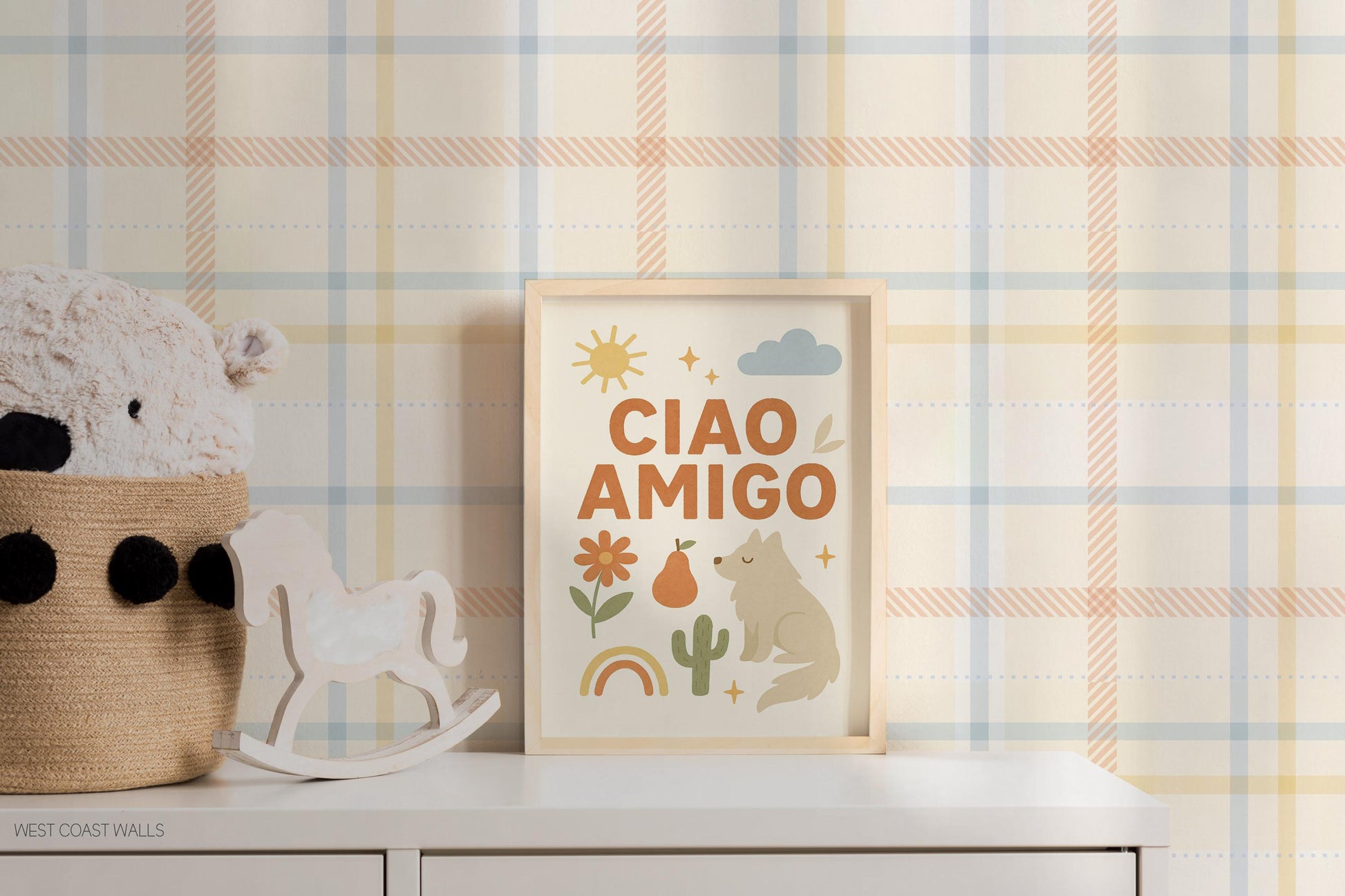 Soft Pastel Plaid Wallpaper / Plaid Wallpaper / Checkered Wallpaper / Classic Wallpaper