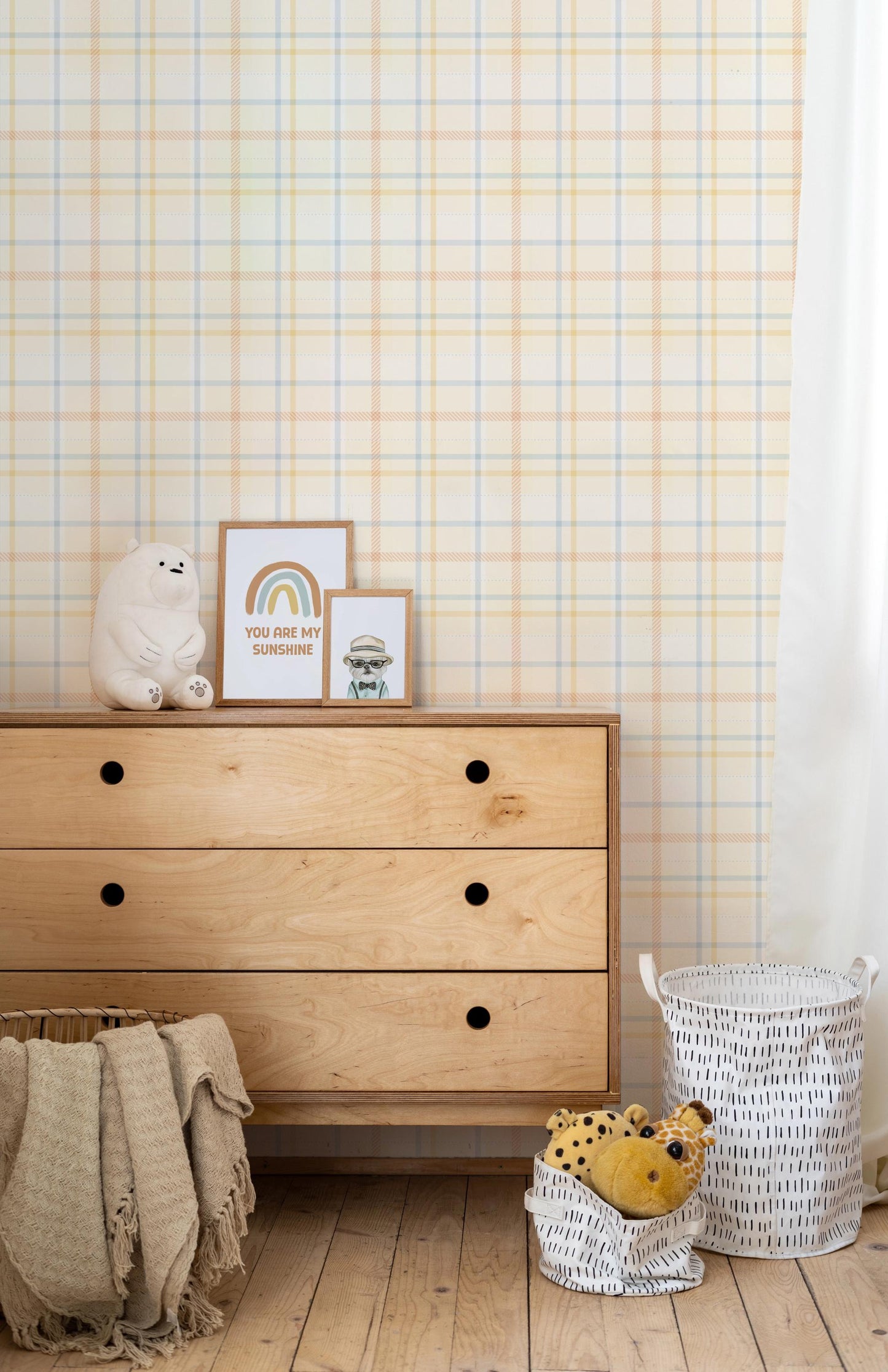 Soft Pastel Plaid Wallpaper / Plaid Wallpaper / Checkered Wallpaper / Classic Wallpaper