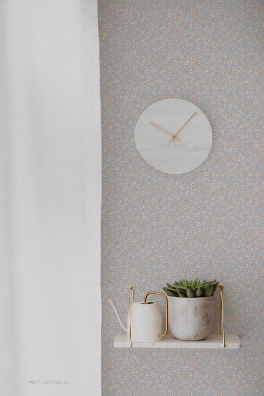 Dainty Daisies x Michelle Austin / Hand Painted Wallpaper / Feature Wall / Custom Wallpaper / Dainty Floral Wallpaper