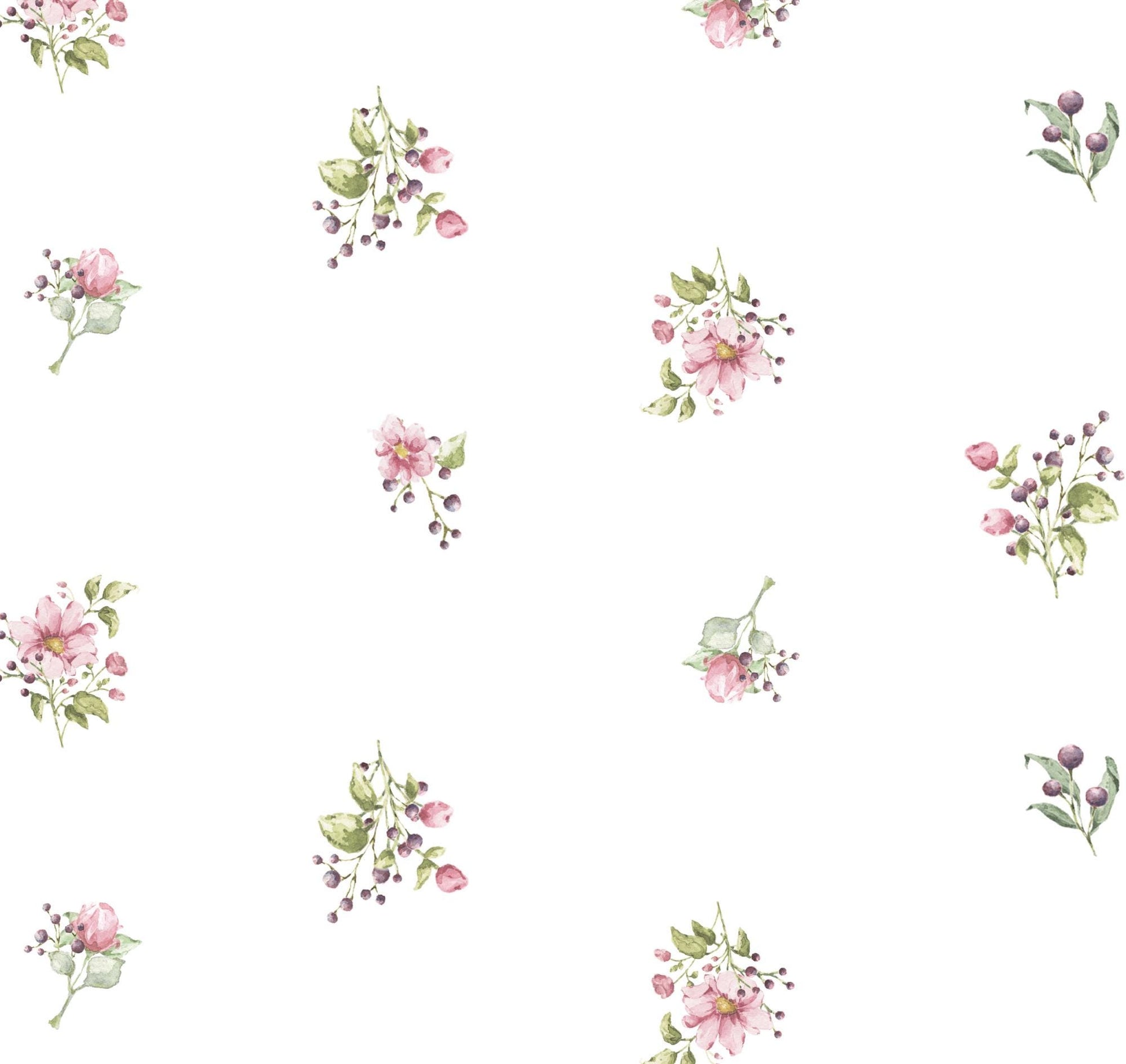 Dottie Dainty Floral x Michelle Austin / Hand Painted Wallpaper / Feature Wall / Custom Wallpaper