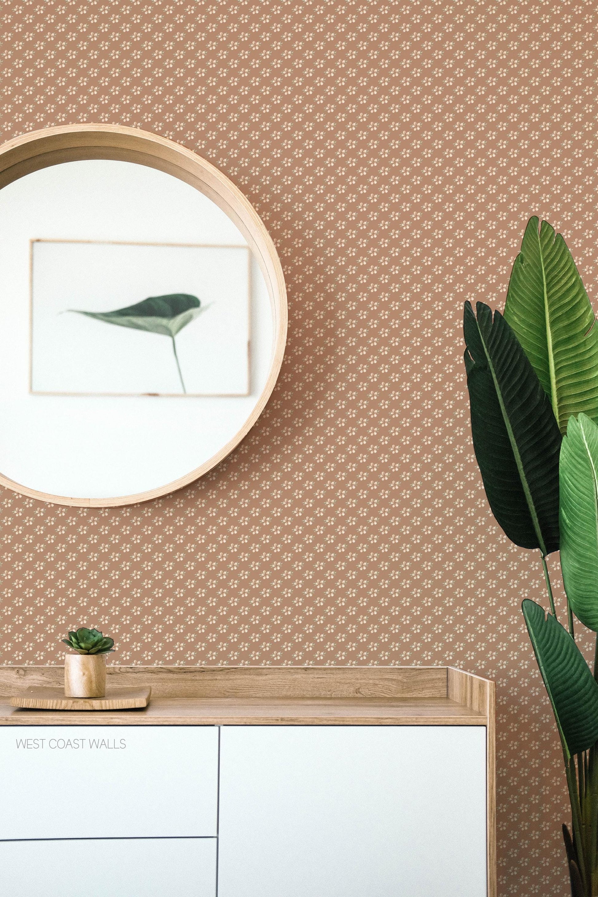 Winnie Rustic Floral x Michelle Austin / Hand Painted Wallpaper / Feature Wall / Custom Wallpaper