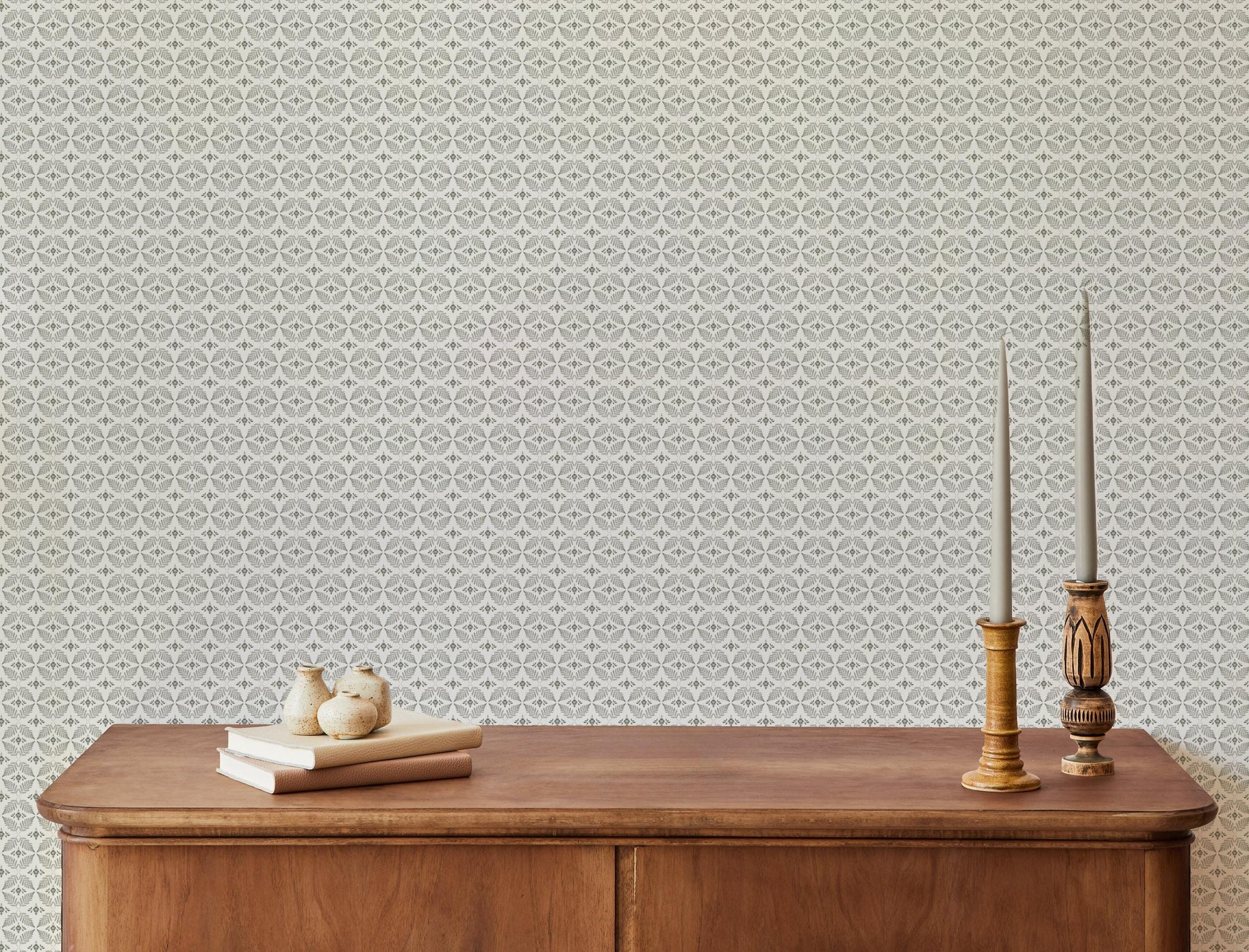 Fern Trellis x Lisee Ree Designs / Classic Wallpaper / Botanical Wallpaper / Hand Drawn Wallpaper / Geometric Wallpaper