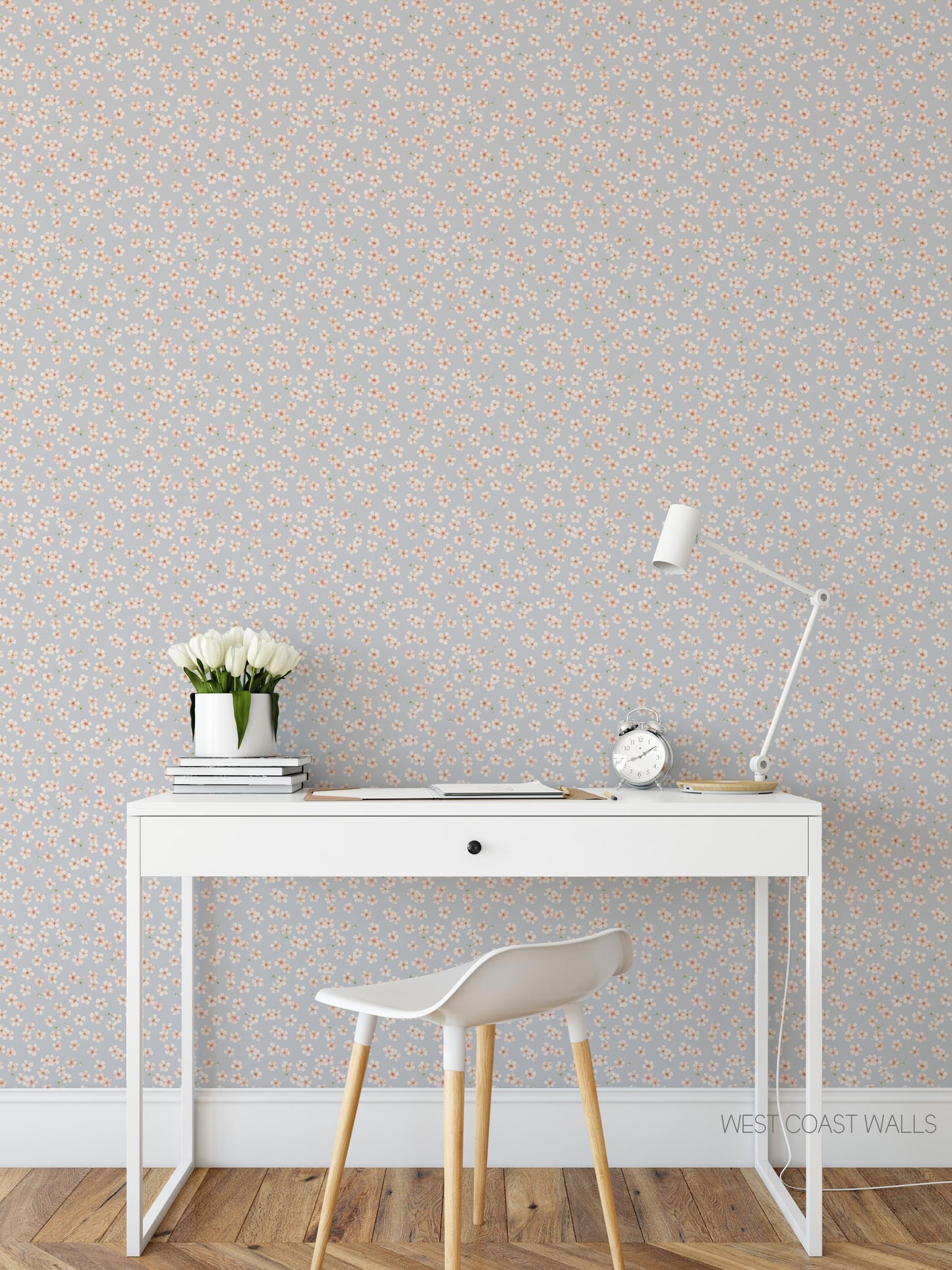 Dainty Daisies x Michelle Austin / Hand Painted Wallpaper / Feature Wall / Custom Wallpaper / Dainty Floral Wallpaper