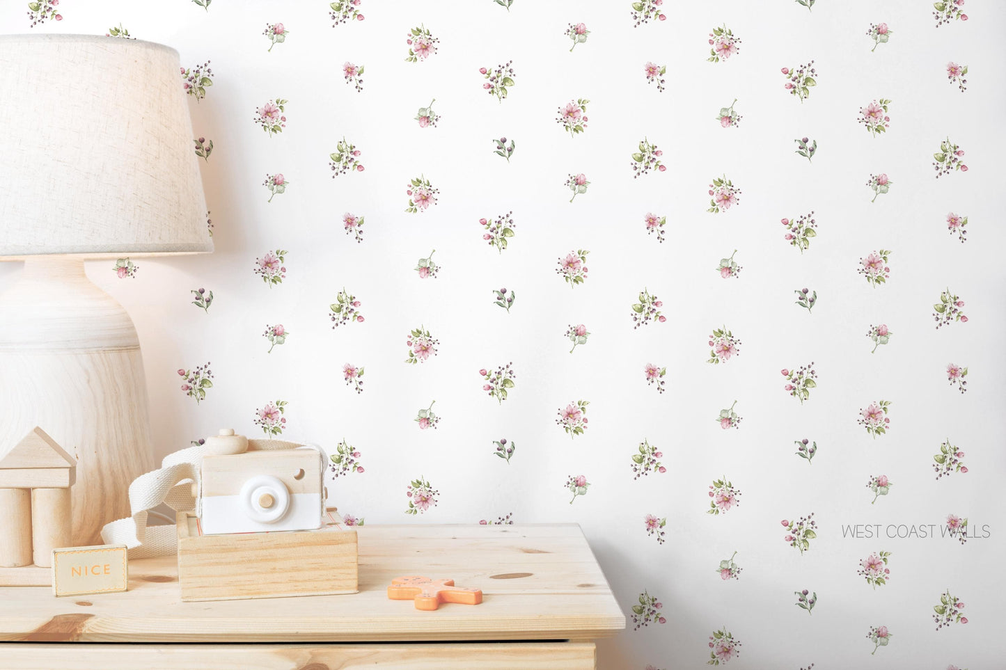 Dottie Dainty Floral x Michelle Austin / Hand Painted Wallpaper / Feature Wall / Custom Wallpaper