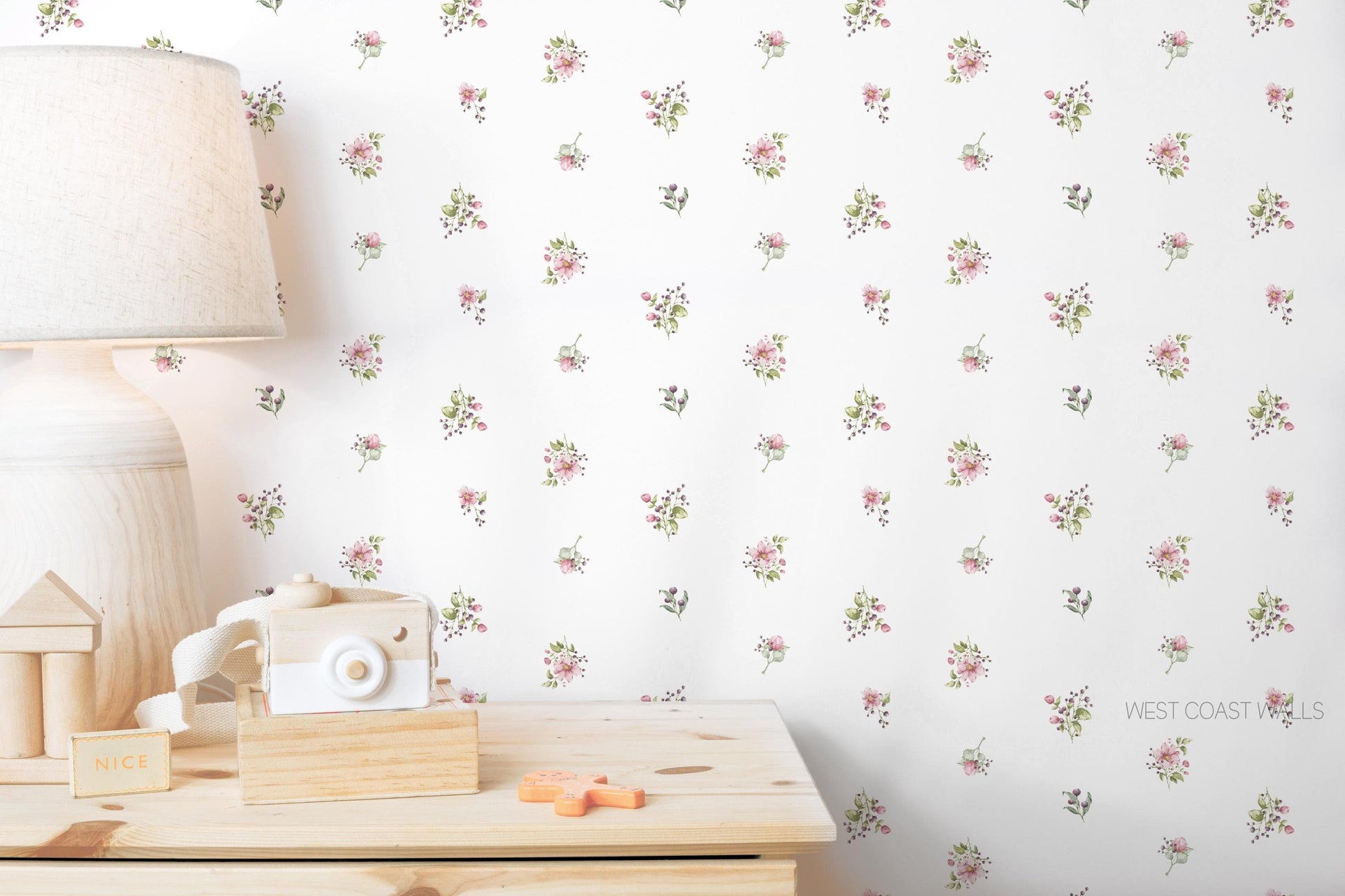 Dottie Dainty Floral x Michelle Austin / Hand Painted Wallpaper / Feature Wall / Custom Wallpaper