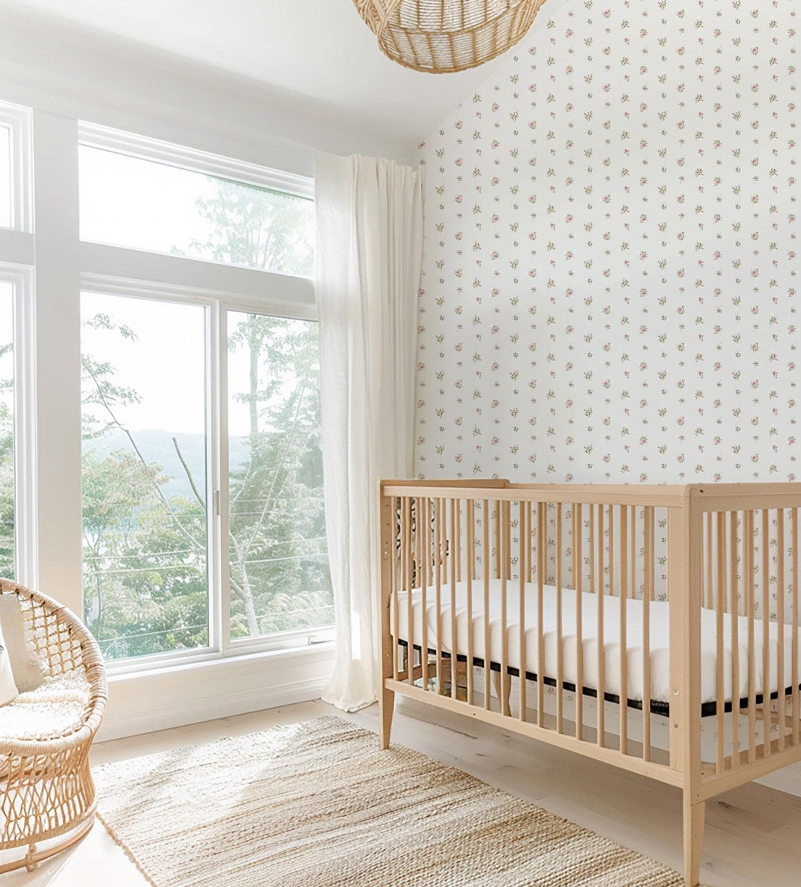 Dottie Dainty Floral x Michelle Austin / Hand Painted Wallpaper / Feature Wall / Custom Wallpaper