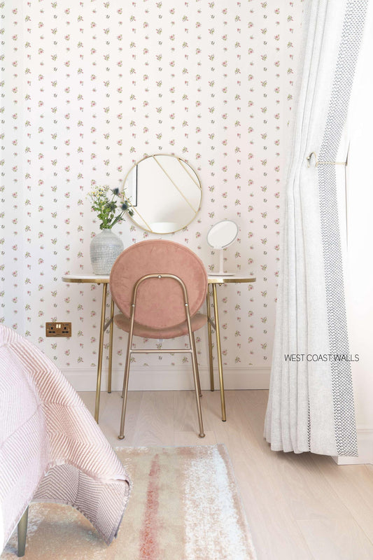 Dottie Dainty Floral x Michelle Austin / Hand Painted Wallpaper / Feature Wall / Custom Wallpaper