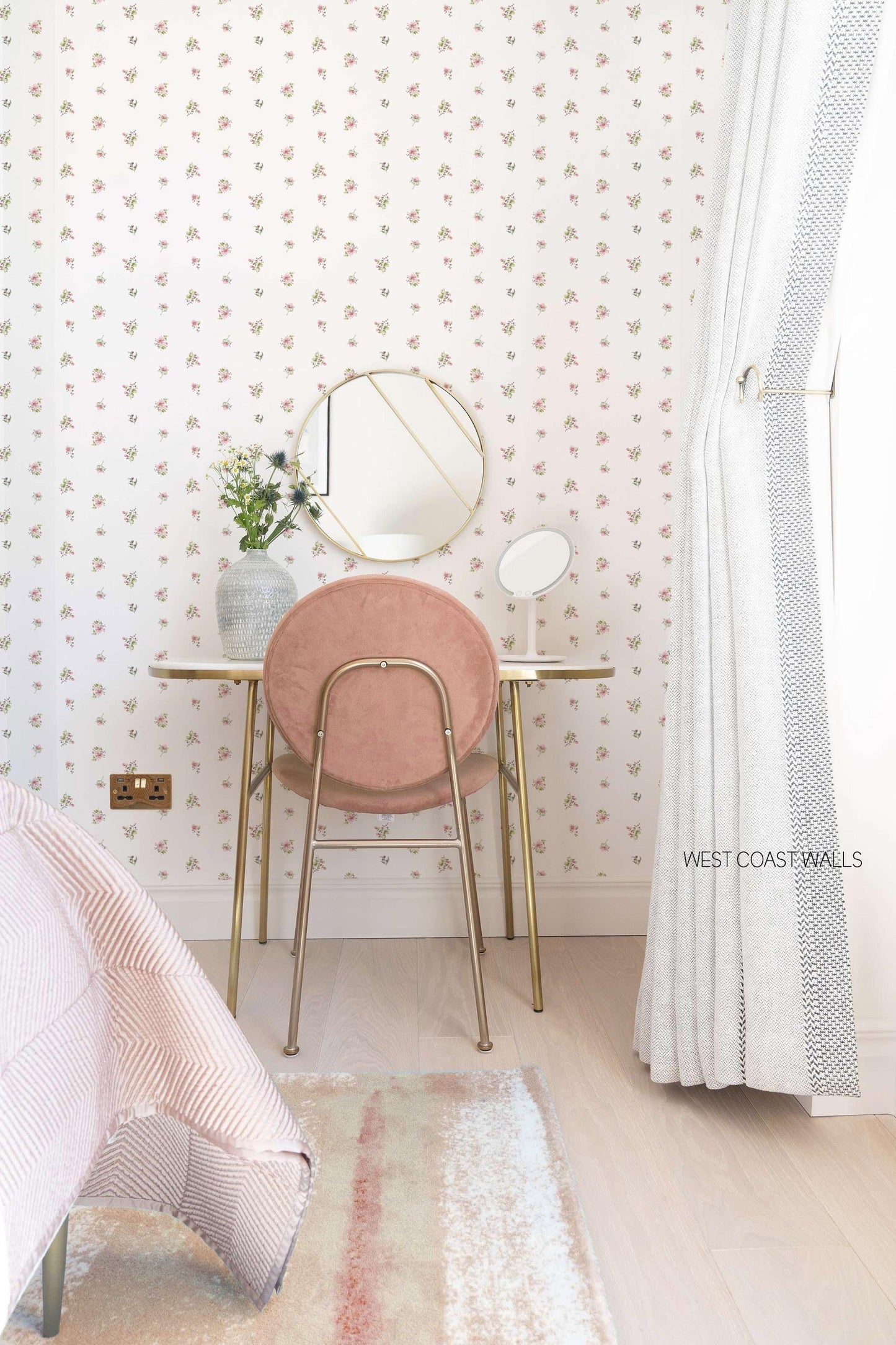 Dottie Dainty Floral x Michelle Austin / Hand Painted Wallpaper / Feature Wall / Custom Wallpaper