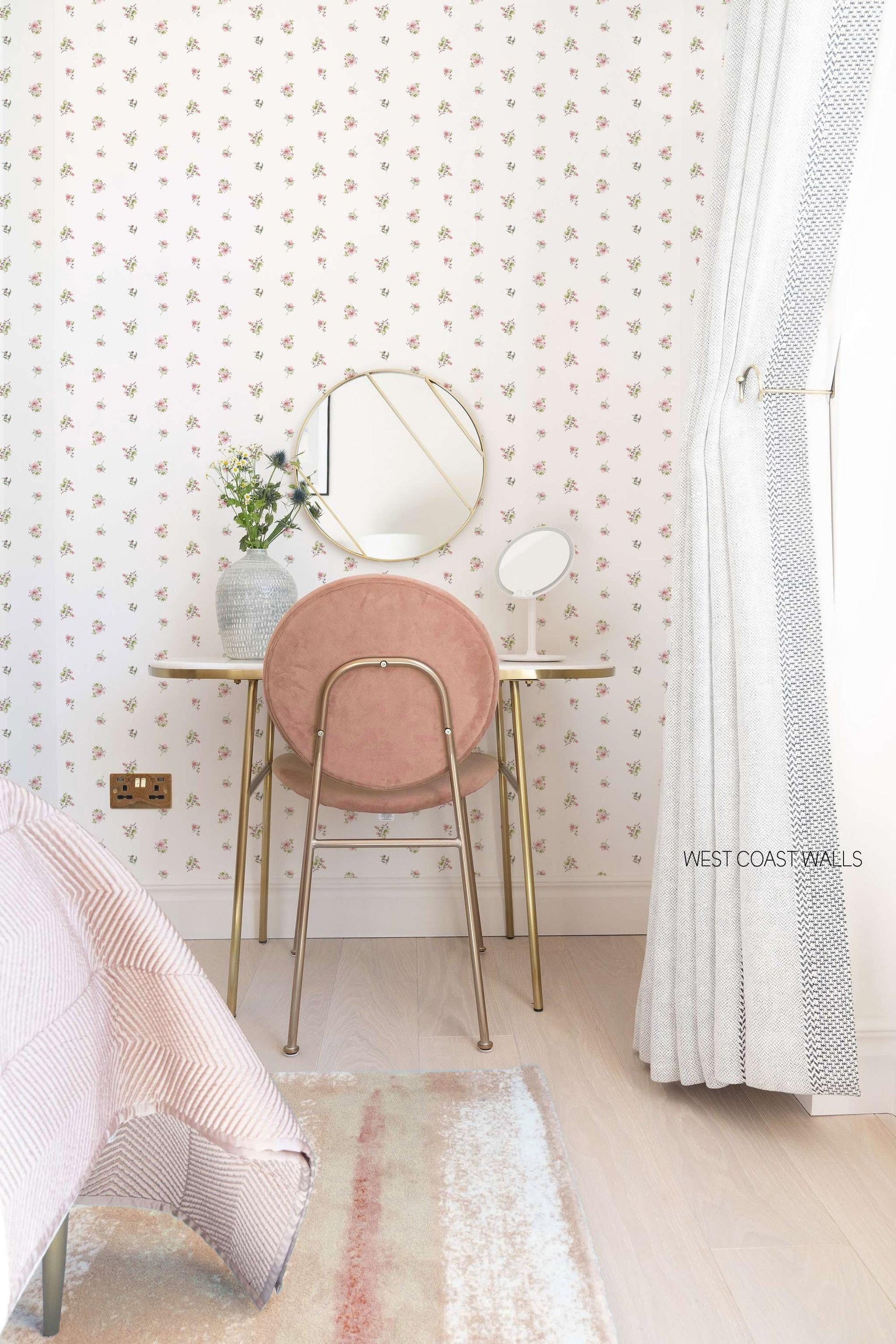 Dottie Dainty Floral x Michelle Austin / Hand Painted Wallpaper / Feature Wall / Custom Wallpaper