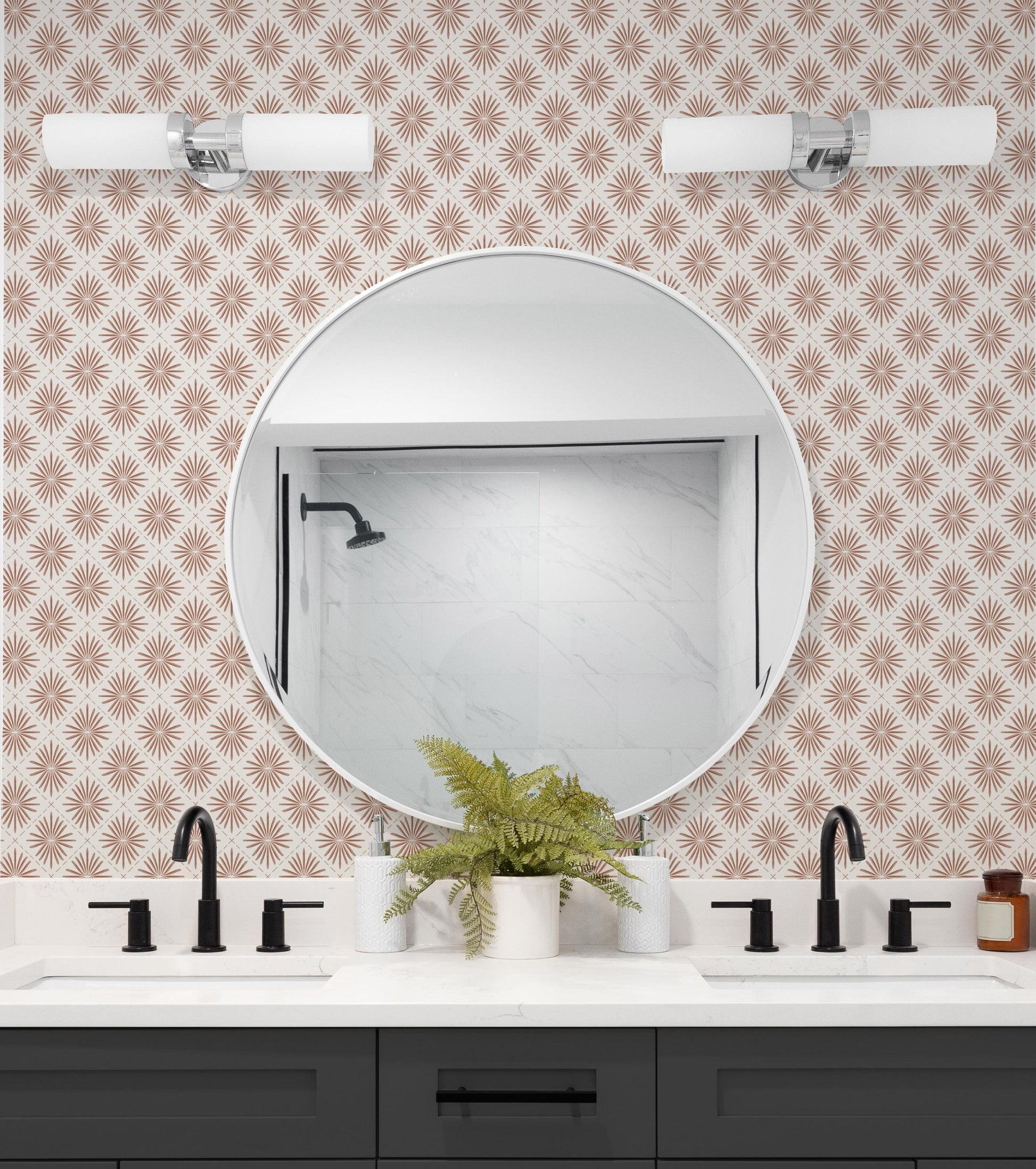 Soothing Starburst x Lisee Ree Designs / Classic Wallpaper / Botanical Wallpaper / Hand Drawn Wallpaper / Geometric Wallpaper