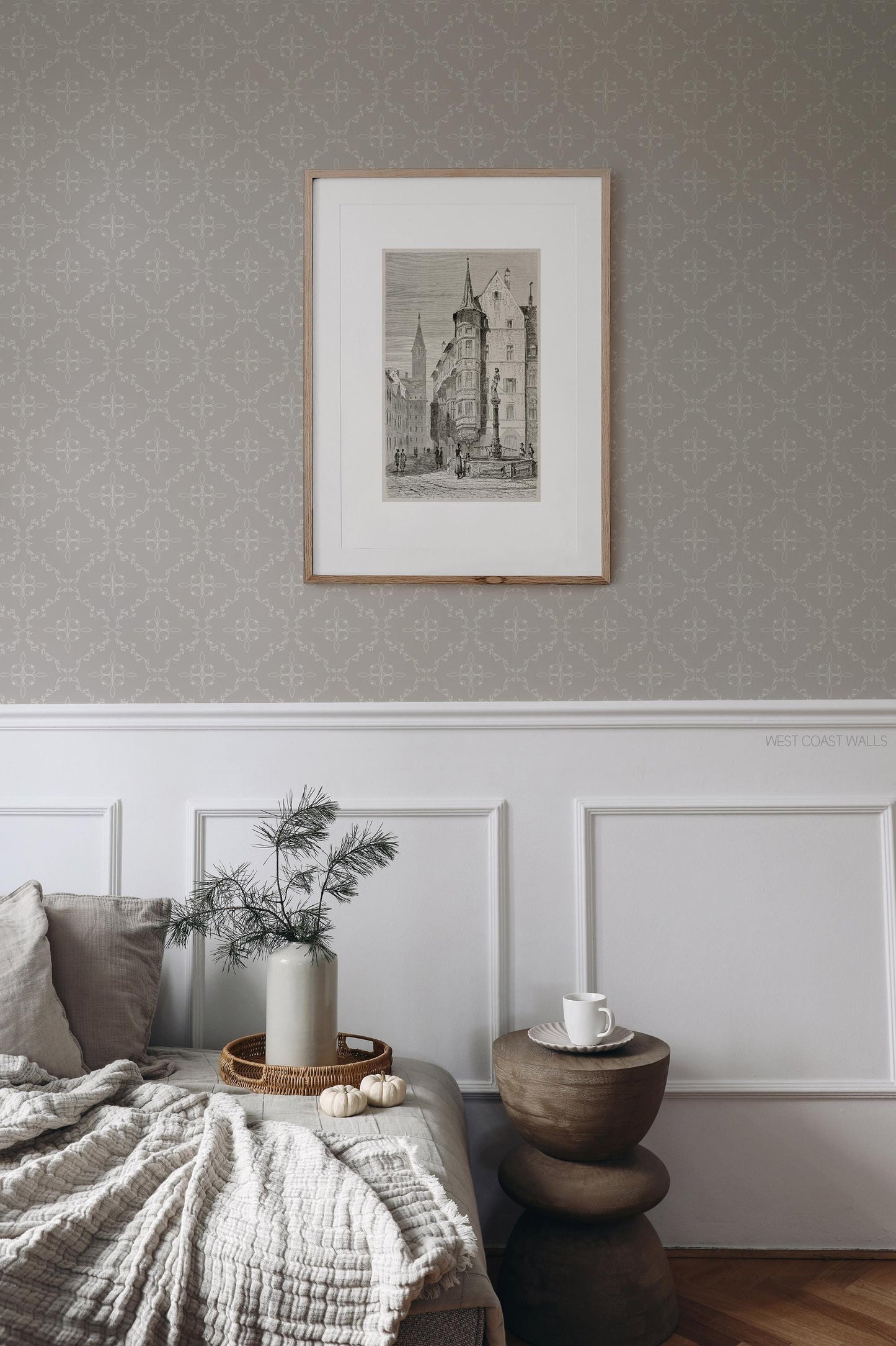 Wrought Iron Lattice x Lisee Ree Designs / Classic Wallpaper / Lattice Wallpaper / Hand Drawn Wallpaper / Geometric Wallpaper