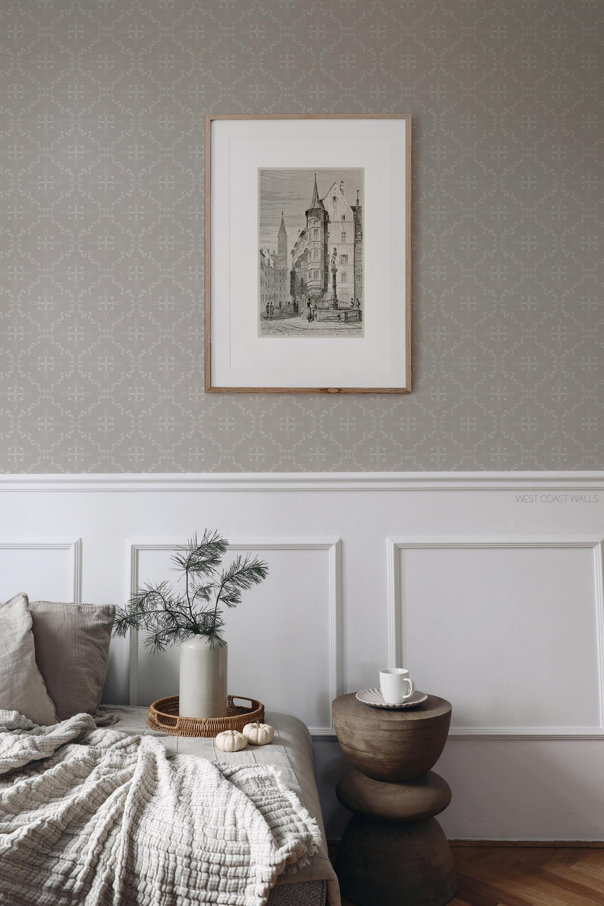 Wrought Iron Lattice x Lisee Ree Designs / Classic Wallpaper / Lattice Wallpaper / Hand Drawn Wallpaper / Geometric Wallpaper
