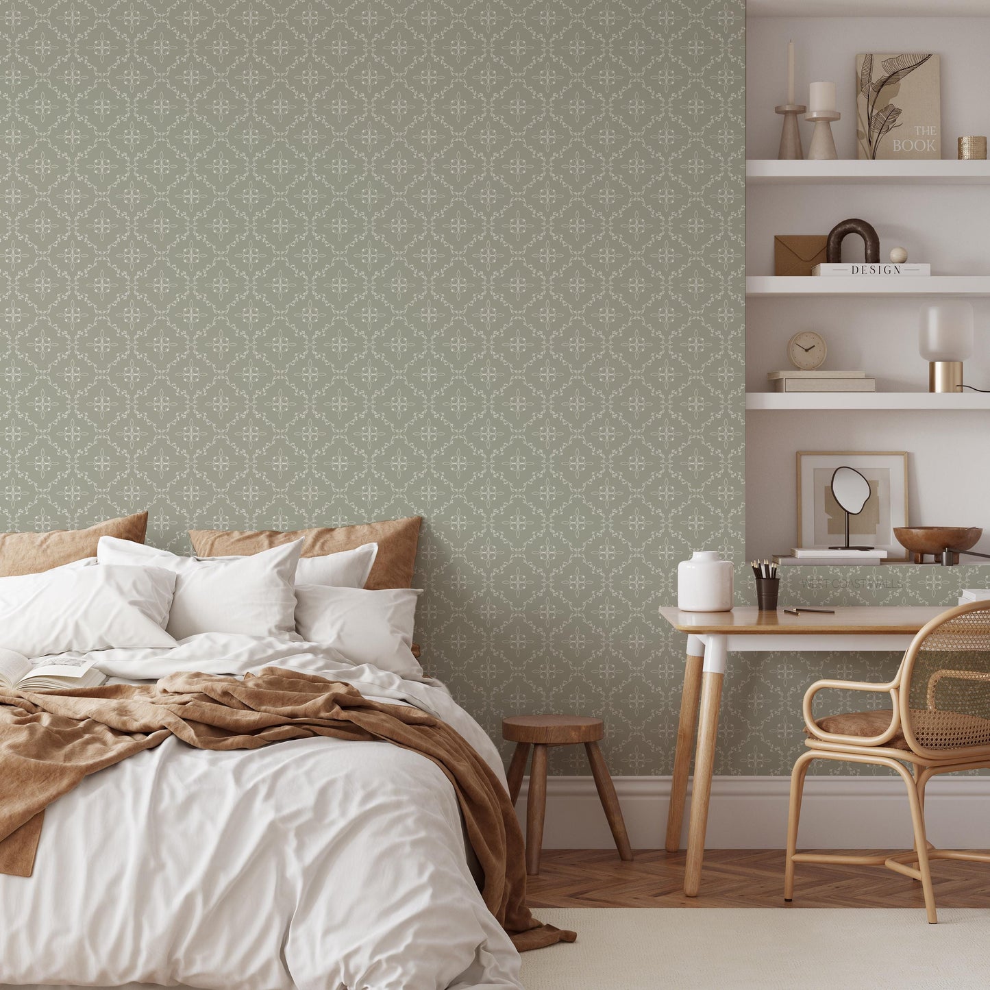 Wrought Iron Lattice x Lisee Ree Designs / Classic Wallpaper / Lattice Wallpaper / Hand Drawn Wallpaper / Geometric Wallpaper