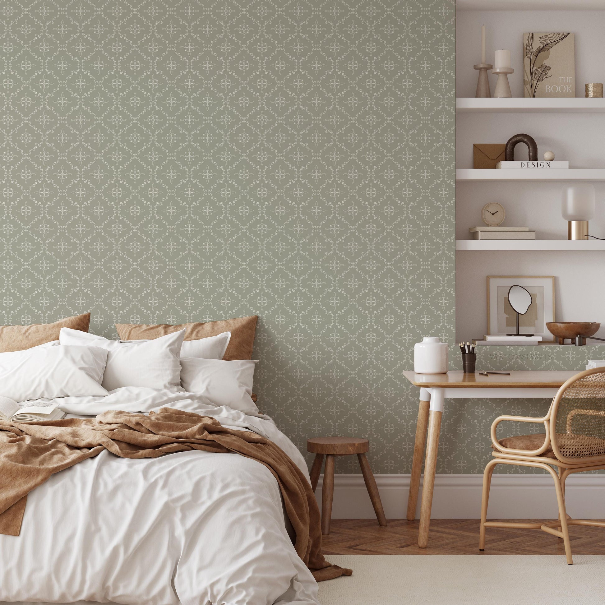 Wrought Iron Lattice x Lisee Ree Designs / Classic Wallpaper / Lattice Wallpaper / Hand Drawn Wallpaper / Geometric Wallpaper