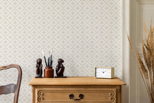Wrought Iron Lattice x Lisee Ree Designs / Classic Wallpaper / Lattice Wallpaper / Hand Drawn Wallpaper / Geometric Wallpaper