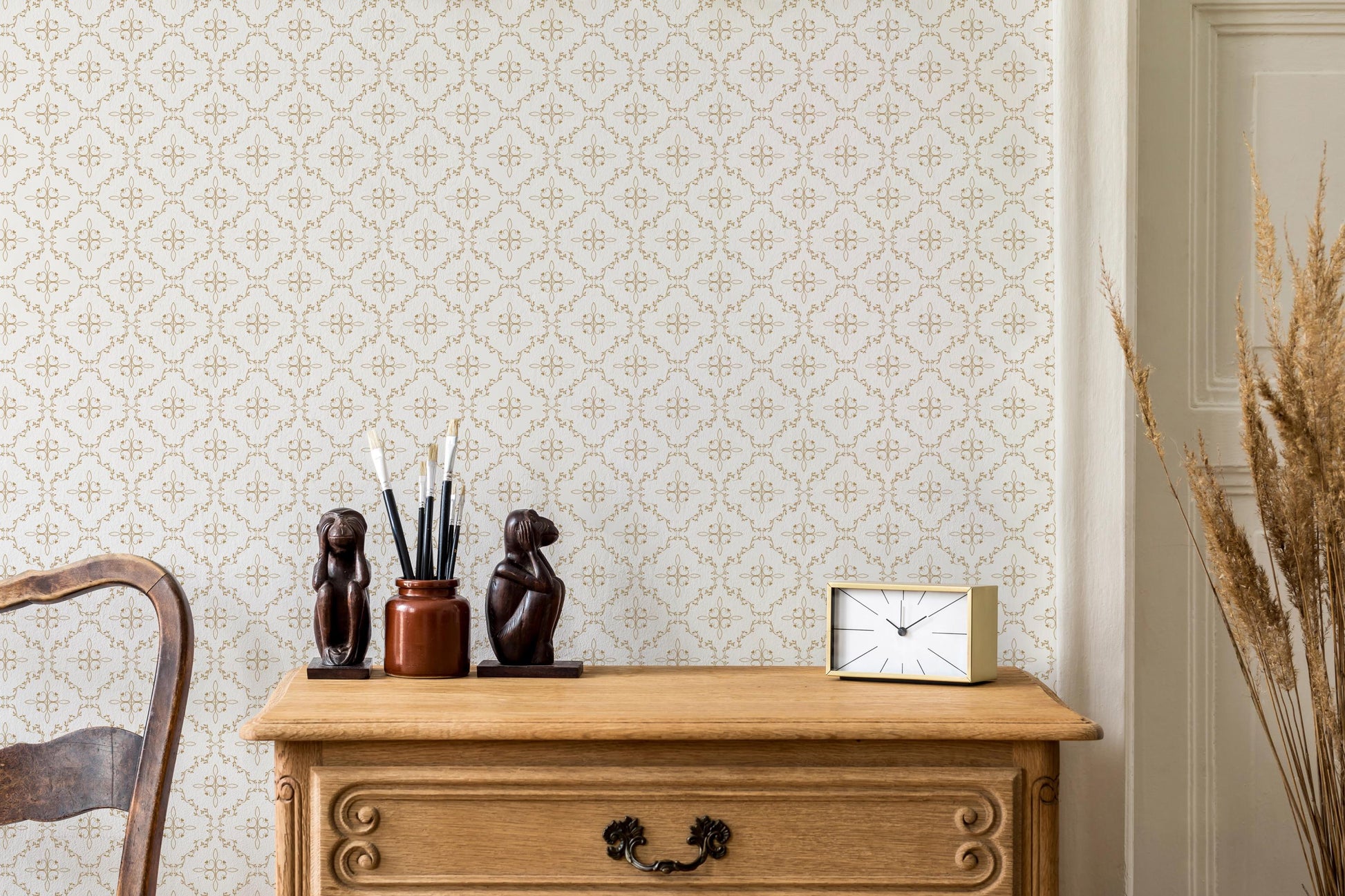 Wrought Iron Lattice x Lisee Ree Designs / Classic Wallpaper / Lattice Wallpaper / Hand Drawn Wallpaper / Geometric Wallpaper