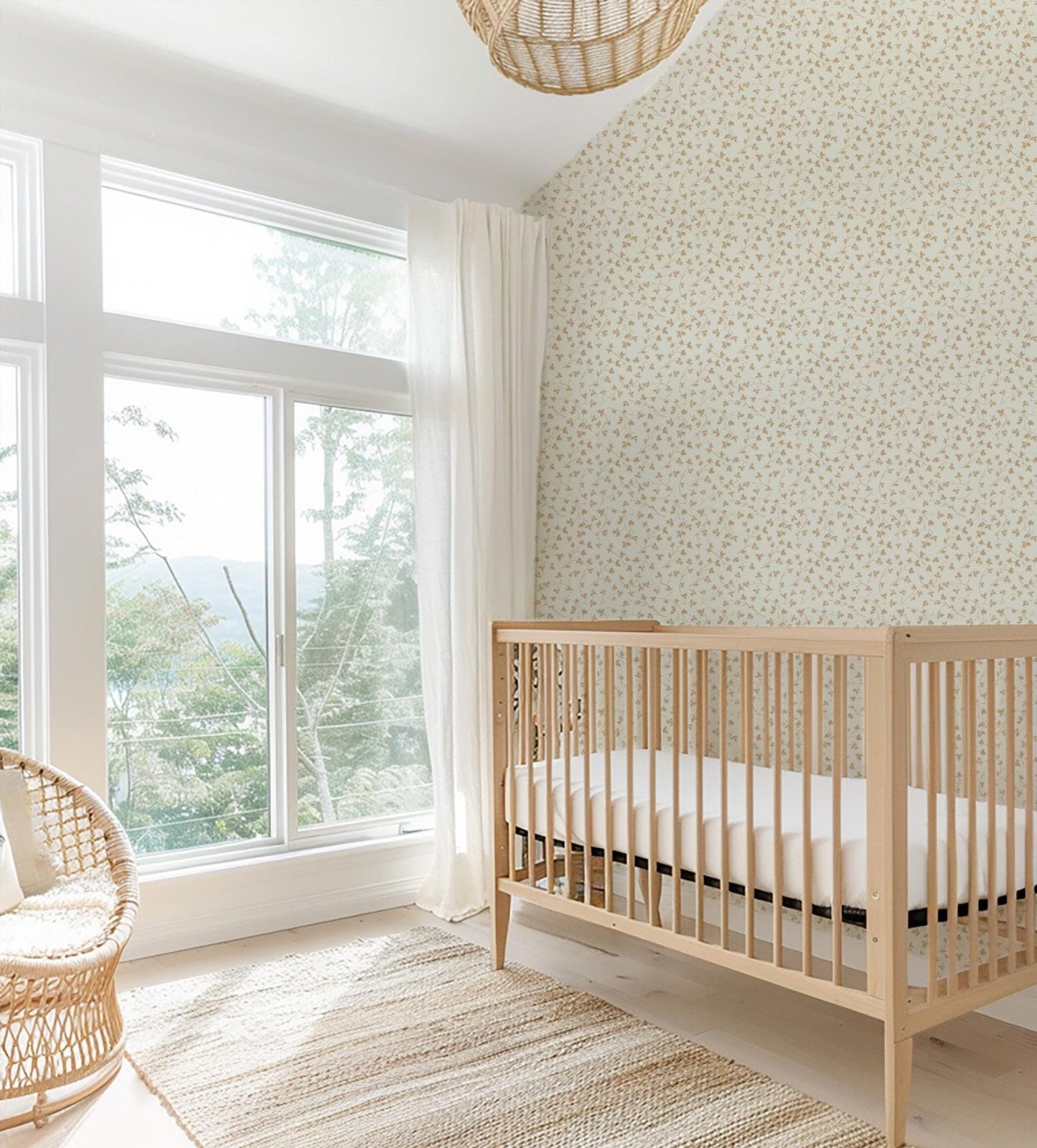 Delicate Oak x Lisee Ree Designs / Classic Wallpaper / Lattice Wallpaper / Hand Drawn Wallpaper / Leaves Wallpaper