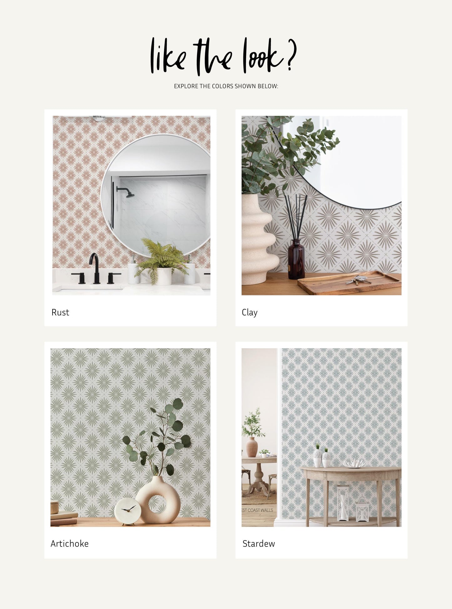 Soothing Starburst x Lisee Ree Designs / Classic Wallpaper / Botanical Wallpaper / Hand Drawn Wallpaper / Geometric Wallpaper