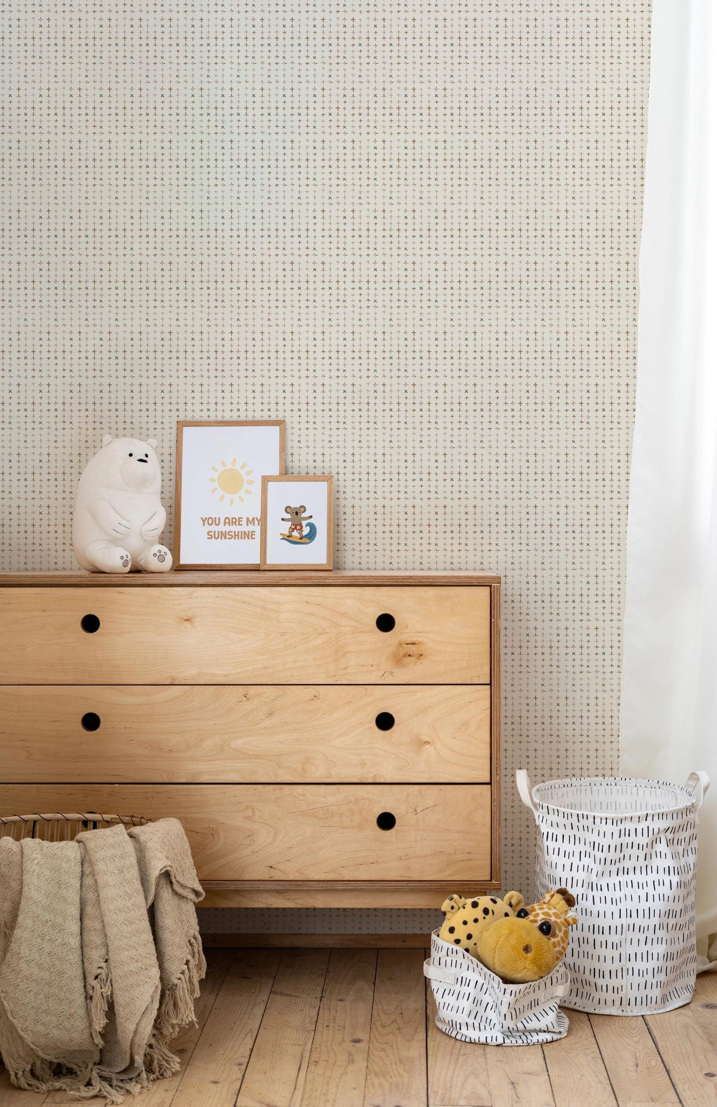 Additionally x Lisee Ree Designs / Classic Wallpaper / Crosses Wallpaper / Hand Drawn Wallpaper / Geometric Wallpaper